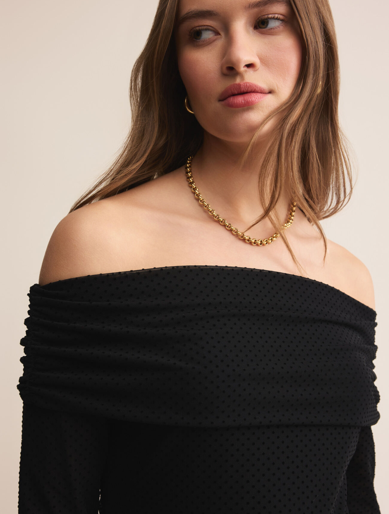 Whimsy Off Shoulder Mesh Top1