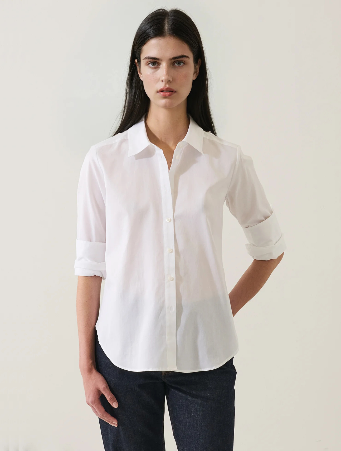 Cotton Pinstripe Essential Shirt