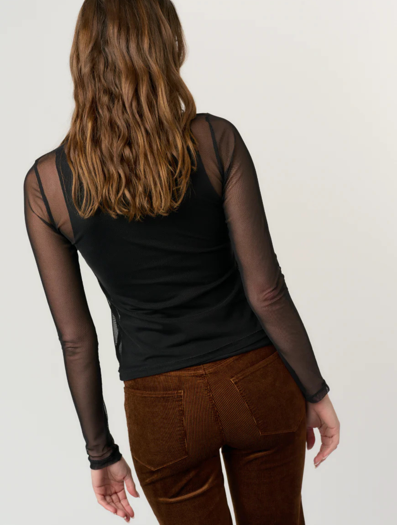 Tess Mesh Funnel Neck Top