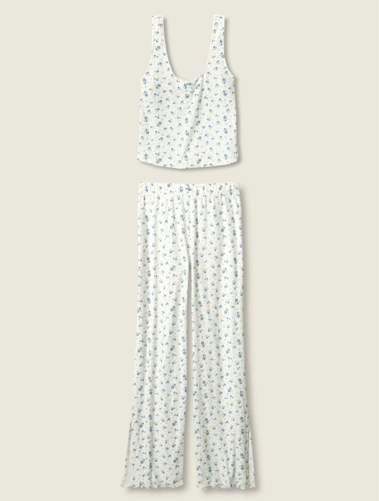 More Amour Ditsy Floral Pointelle PJ Pant