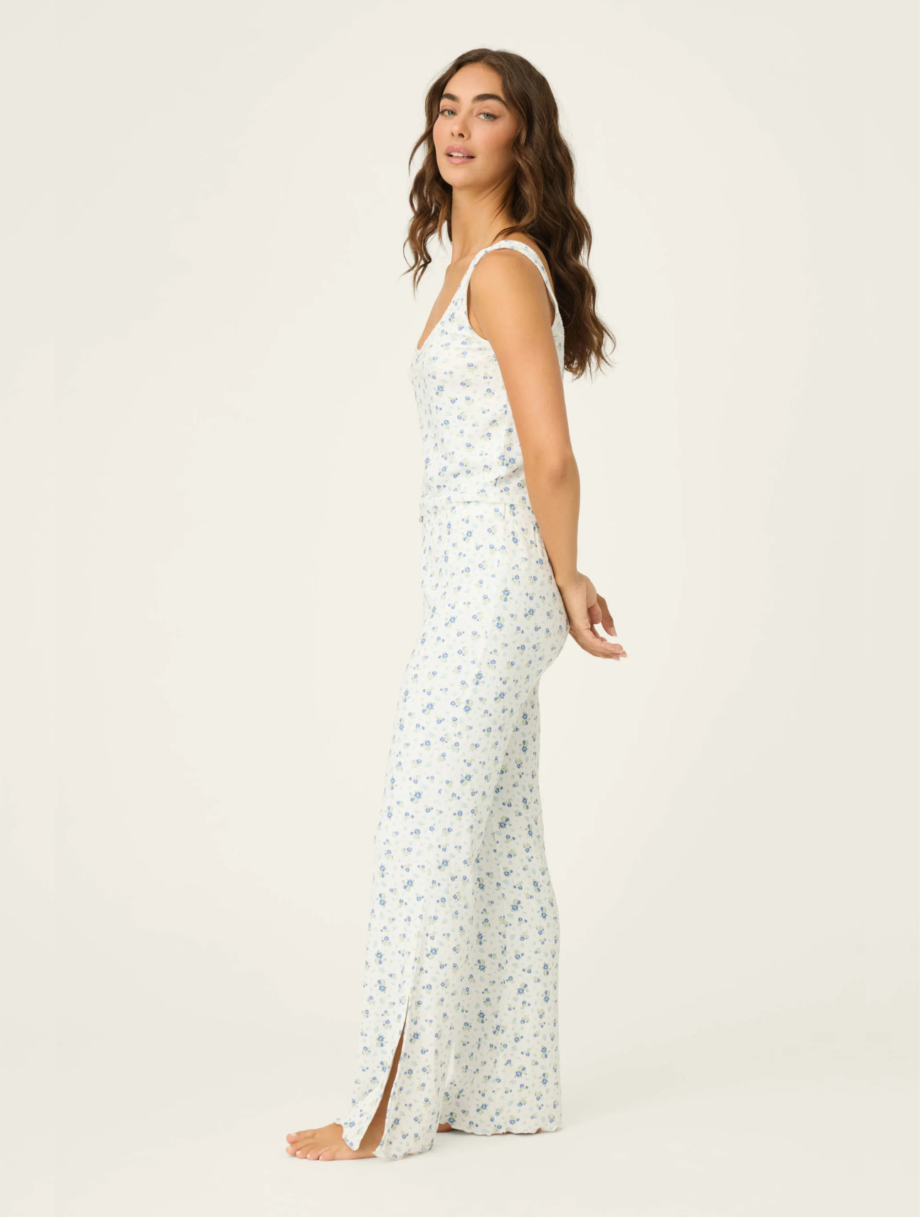 More Amour Ditsy Floral Pointelle PJ Tank