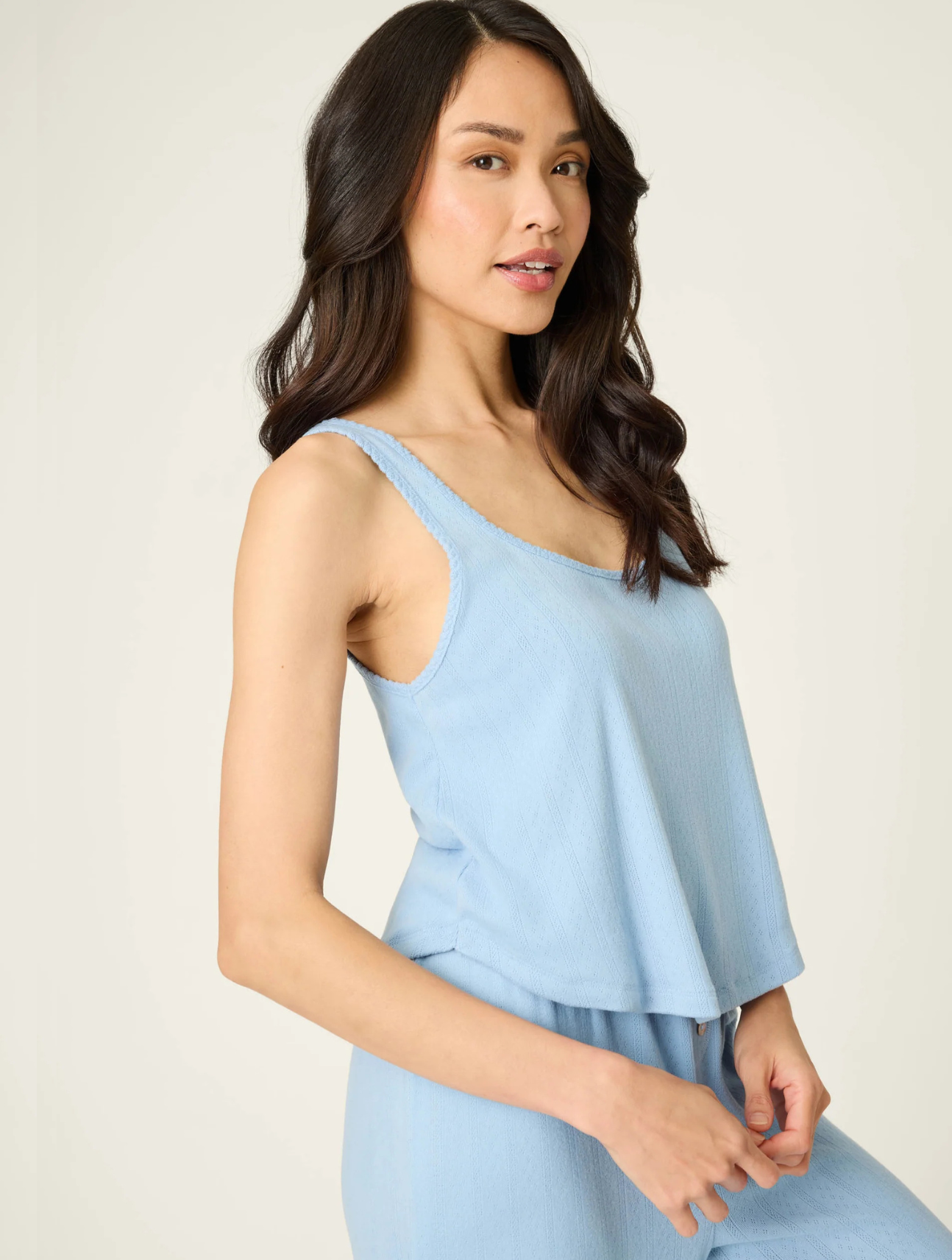 More Amour Blue Dream Pointelle PJ Tank