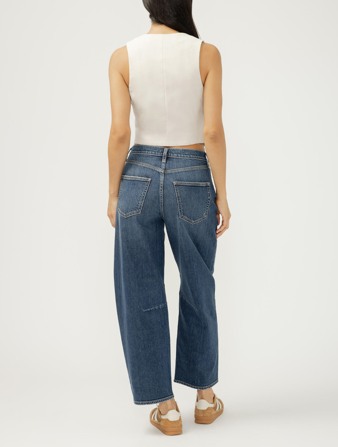 High Rise Barrel Leg Jeans