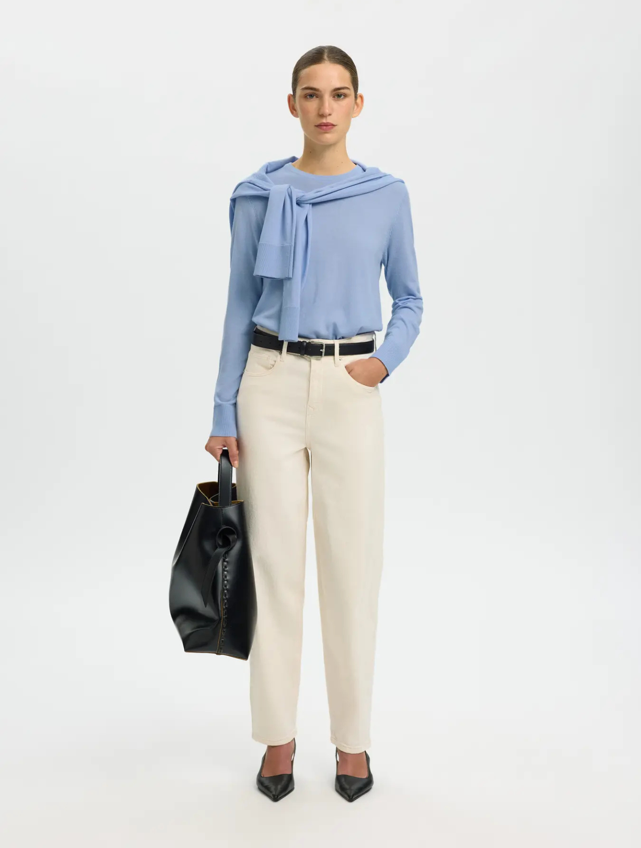 Thea LS Knit Merino O-Neck