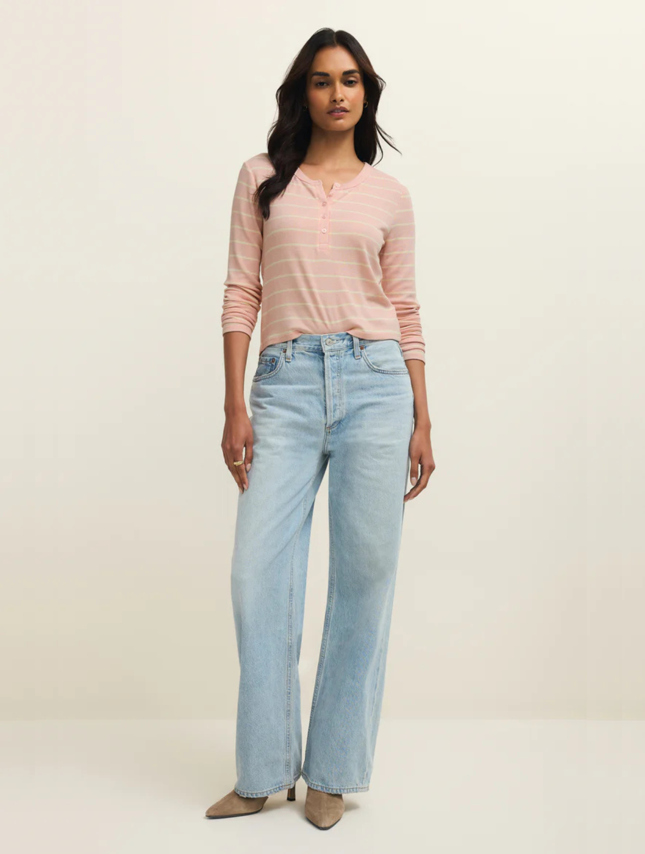 Ferris Striped Henley Top