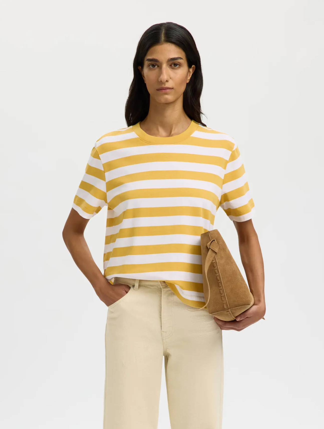 Essential SS Striped Boxy Tee