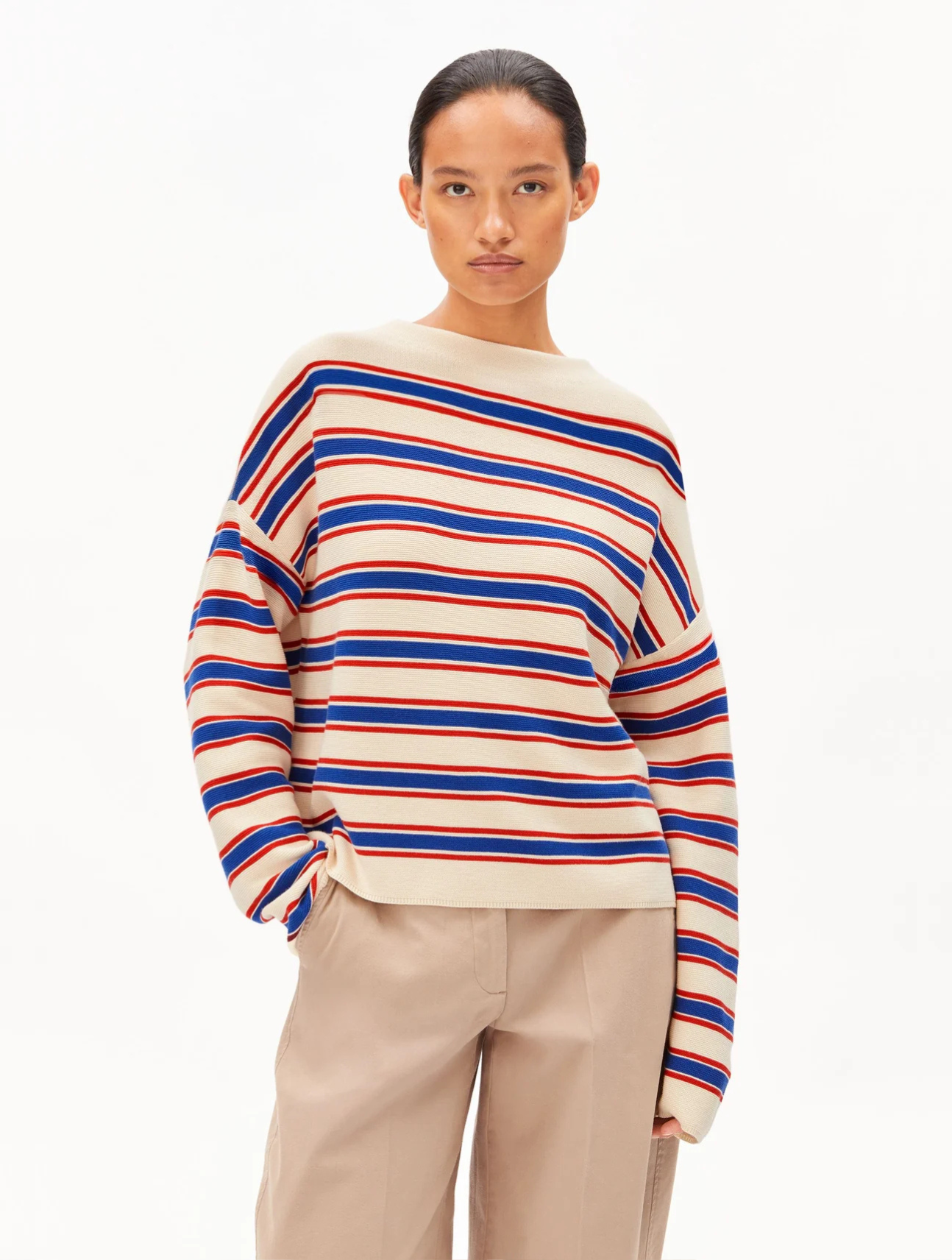 Merinaa Stripes Knit Sweater