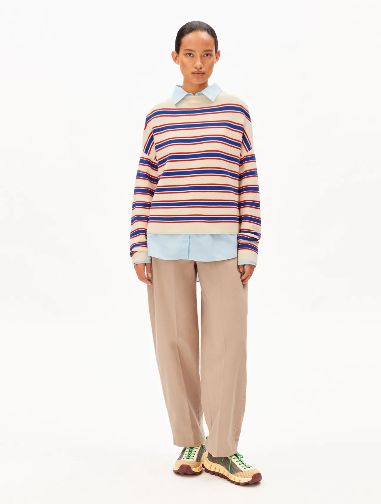 Merinaa Stripes Knit Sweater