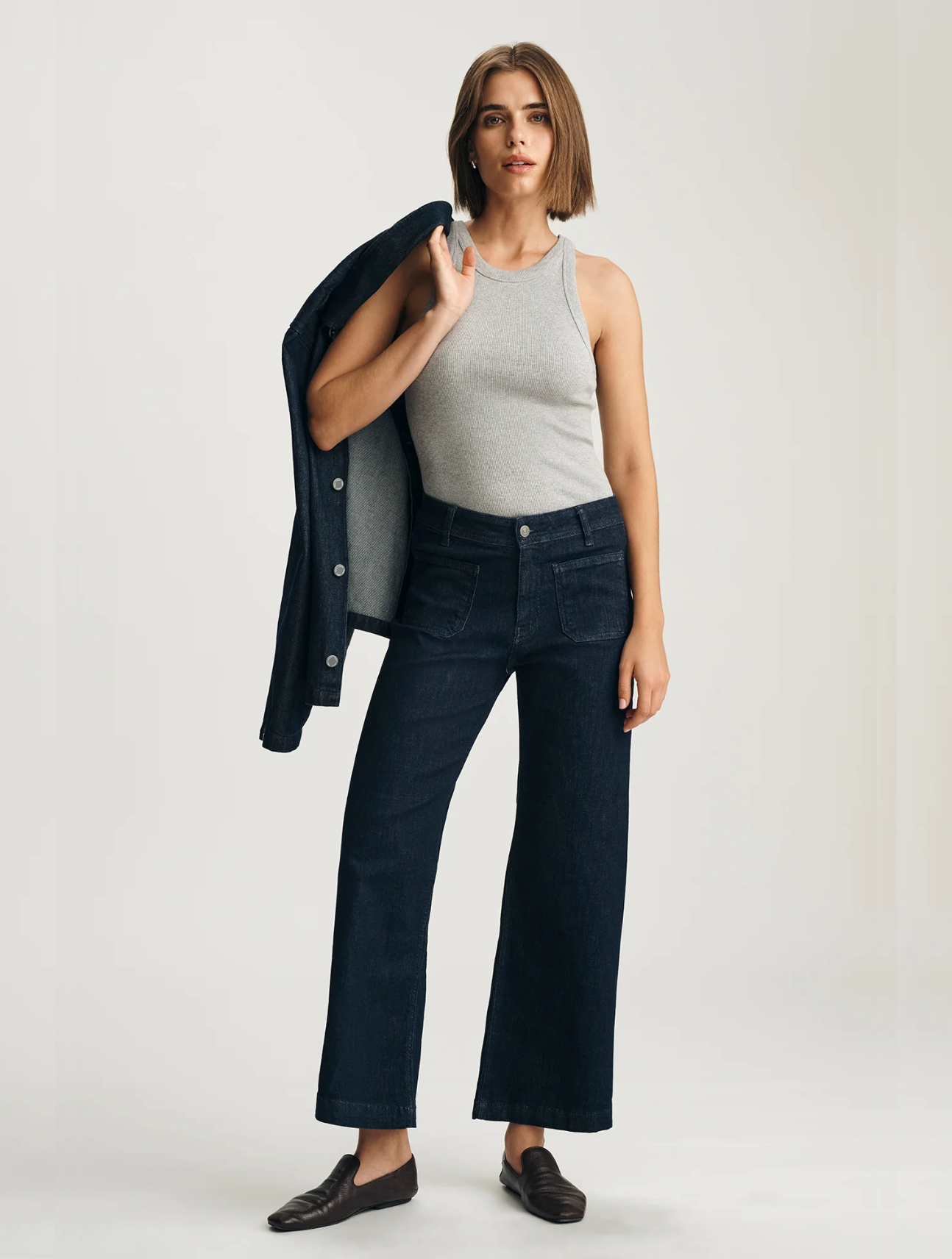 Stella Ribbed High Neck Tank Top