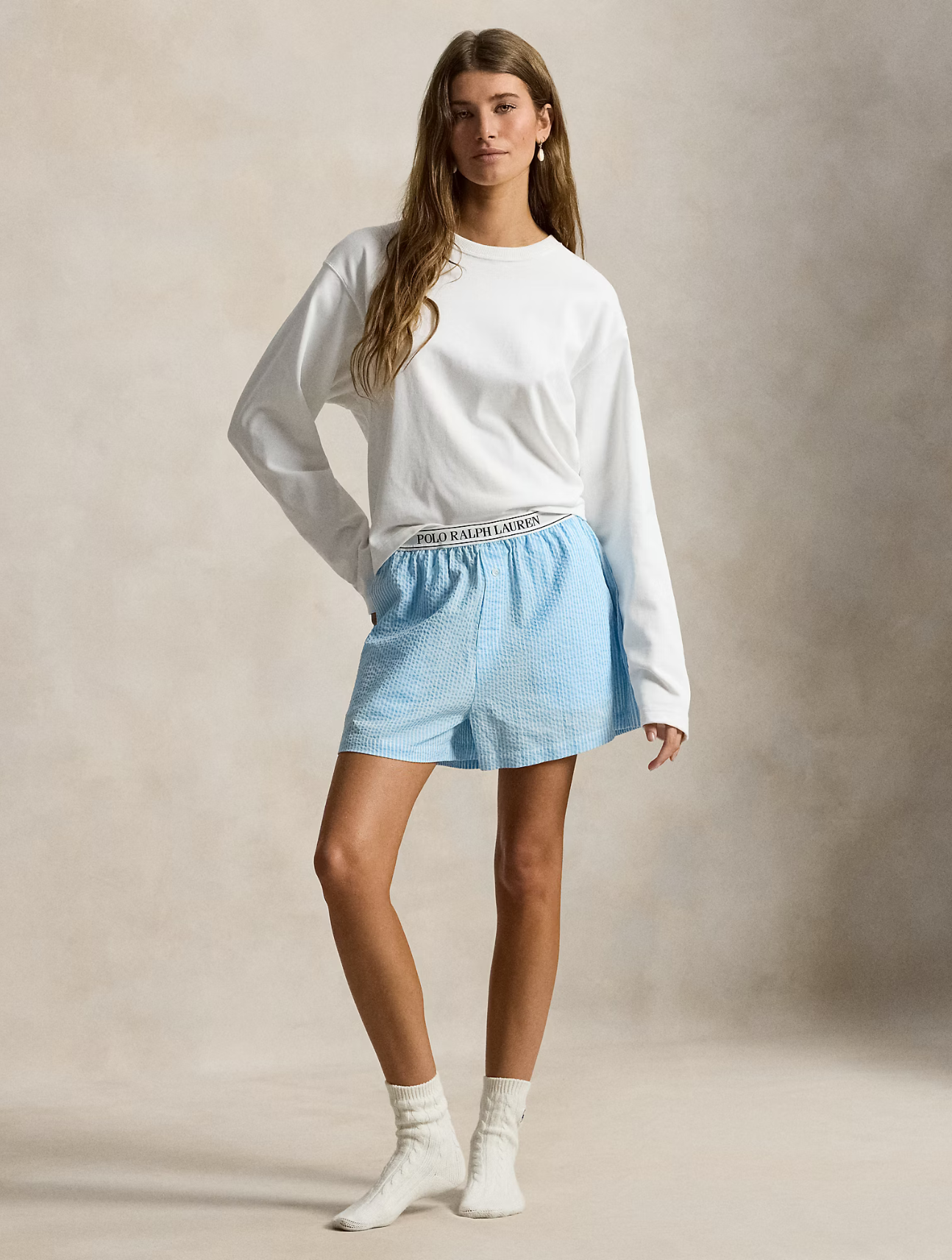 Cotton Seersucker Boxer Short