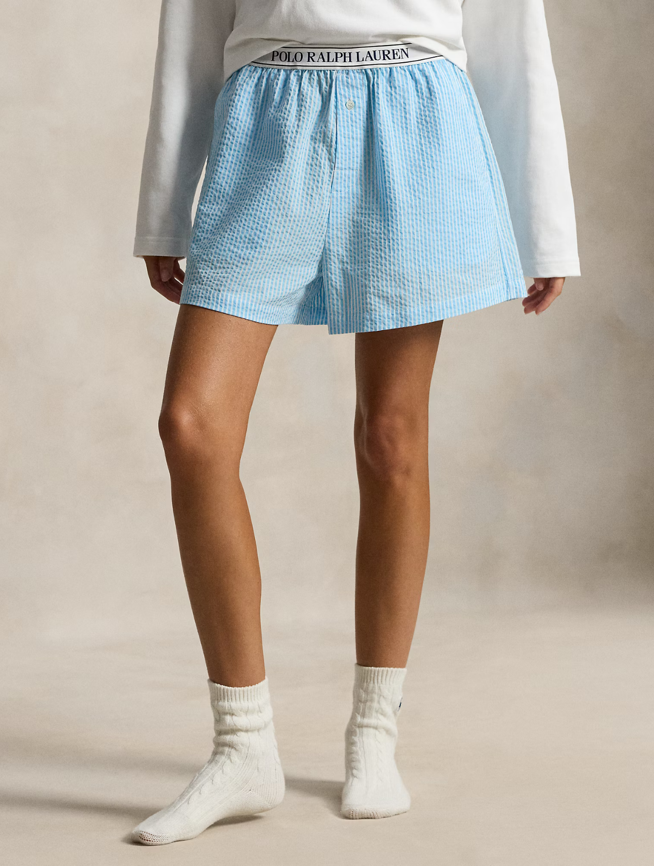 Cotton Seersucker Boxer Short