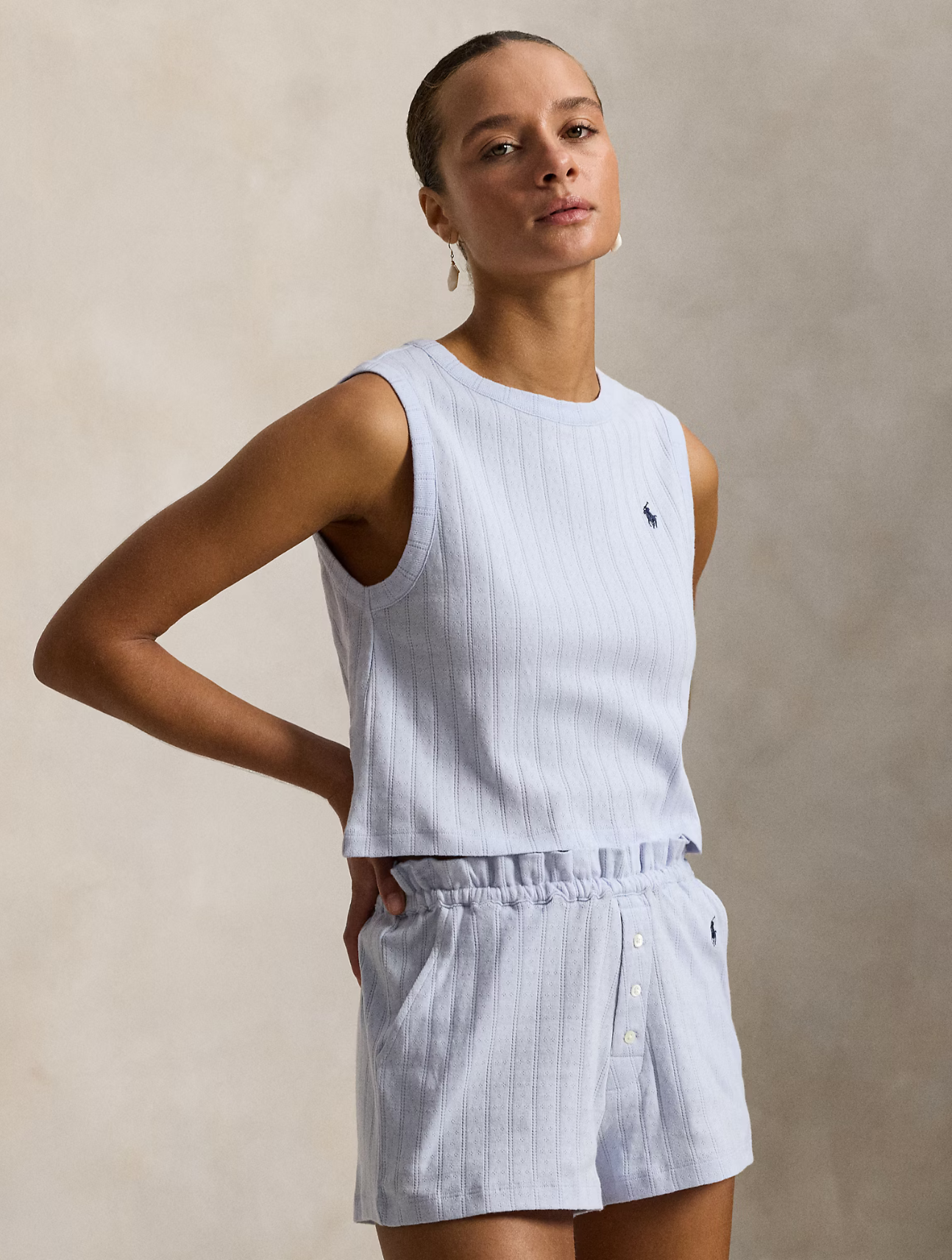 Tank & Gathered Waist Boxer Set