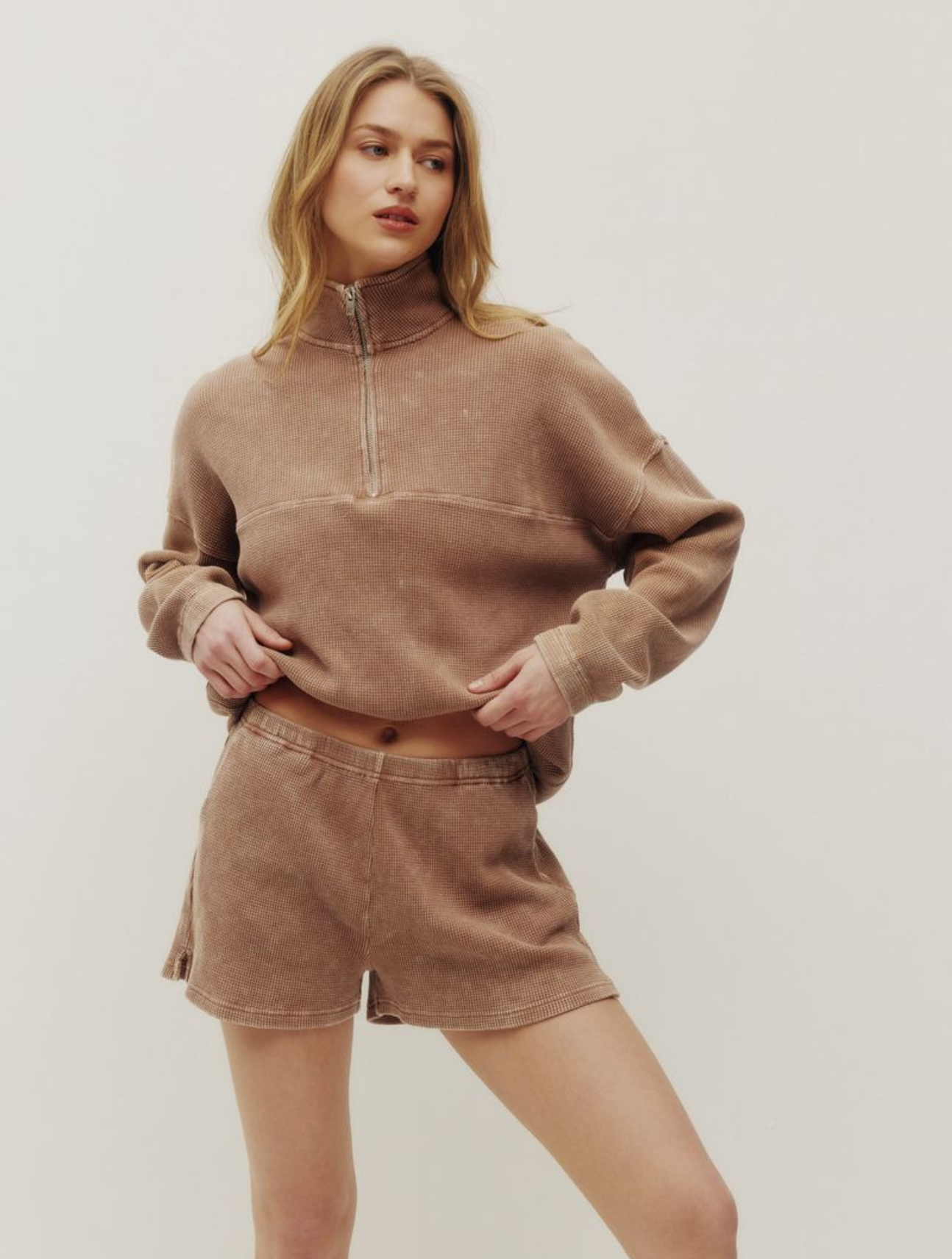 Bailey Waffle Zip Up