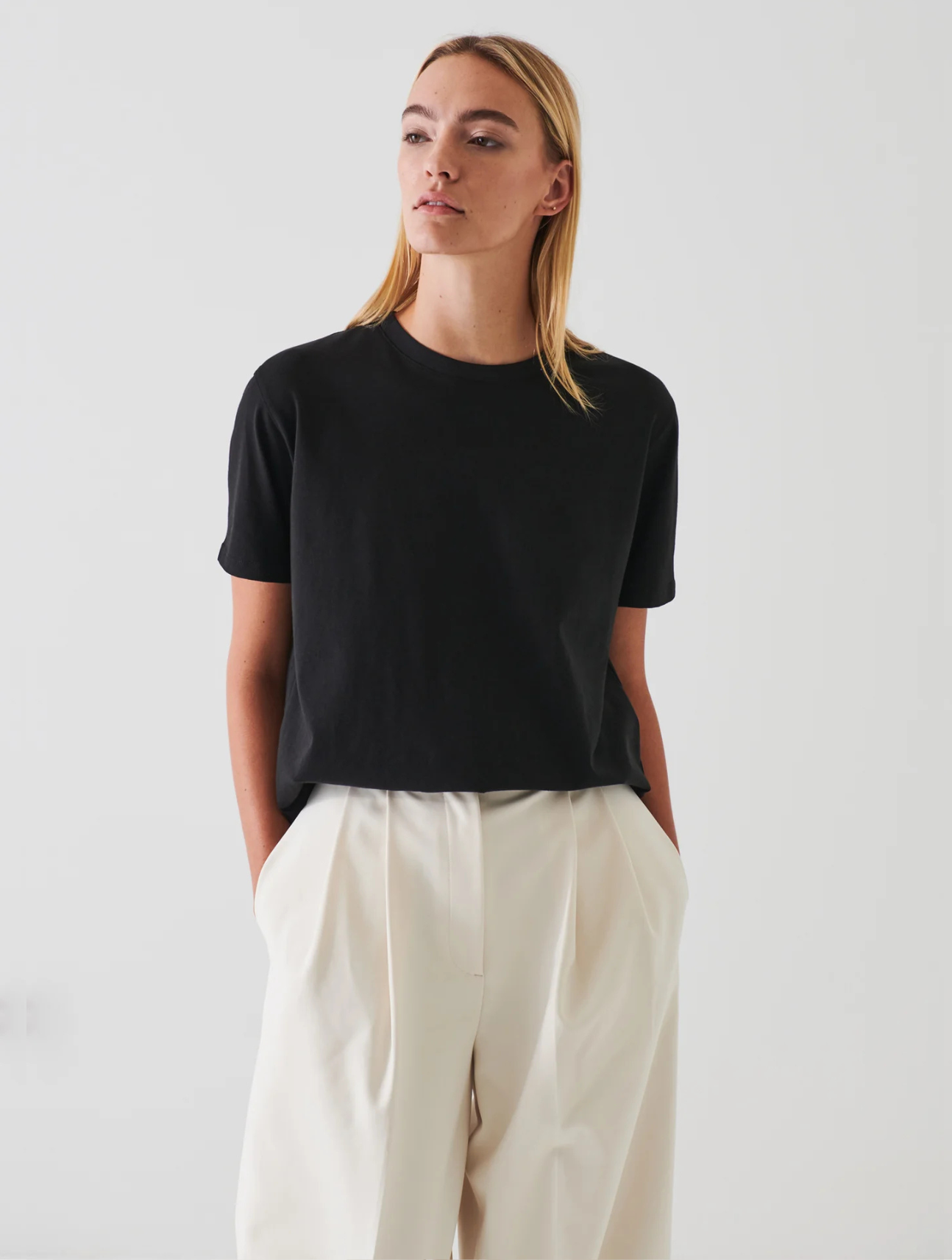 Iconic Pima Cotton Stretch Boyfriend T-Shirt