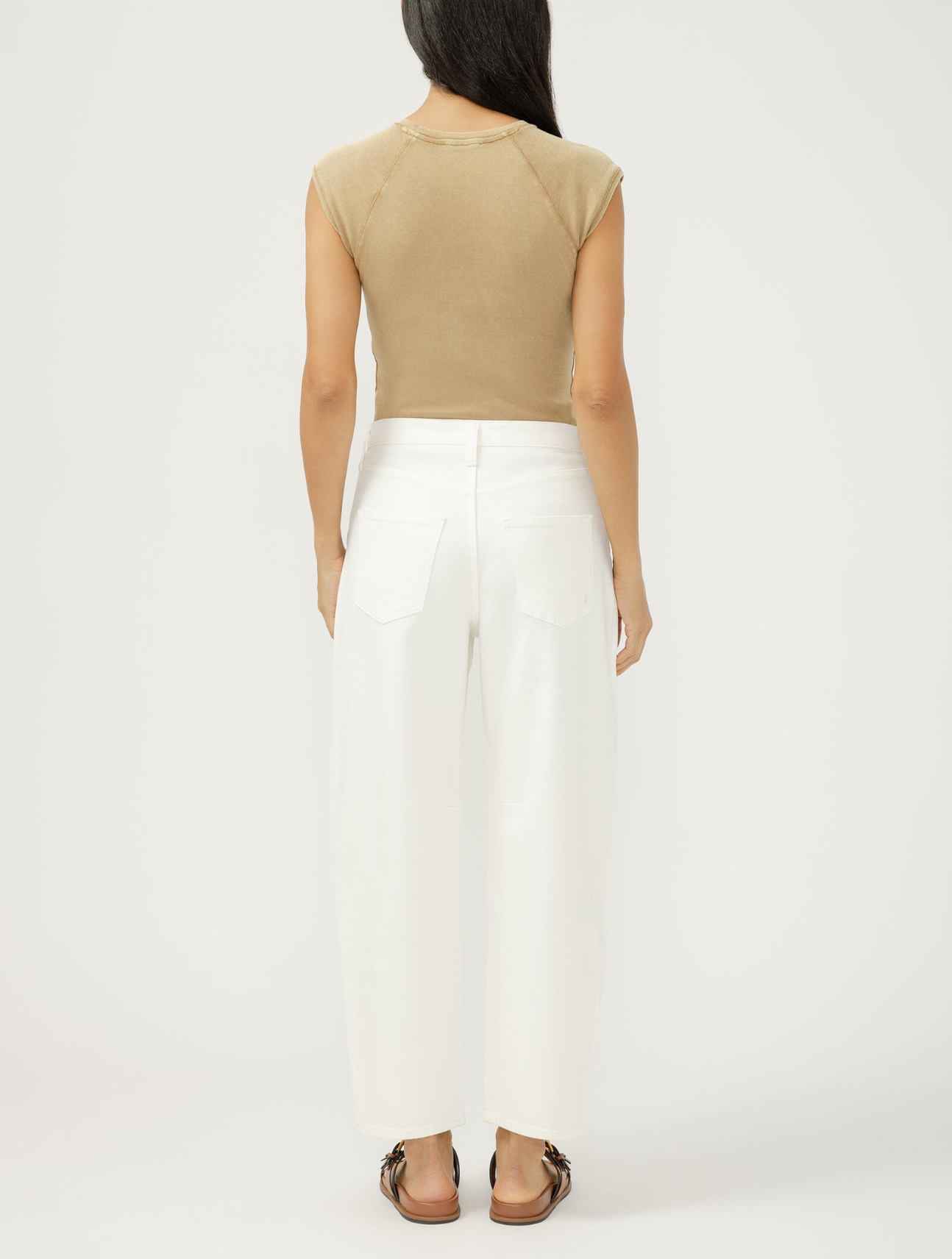 High Rise Slim Barrel Jeans