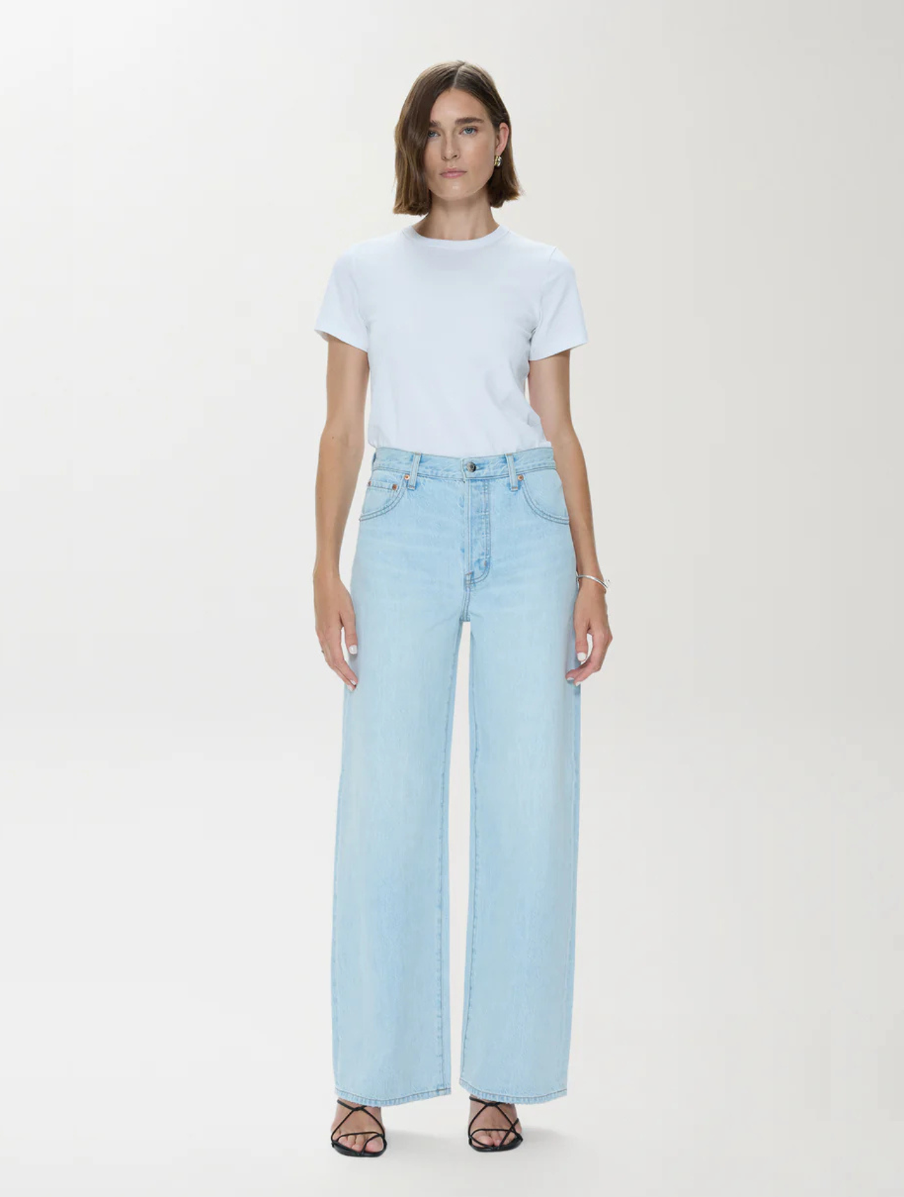 Tate High Rise Bowed Wide Leg