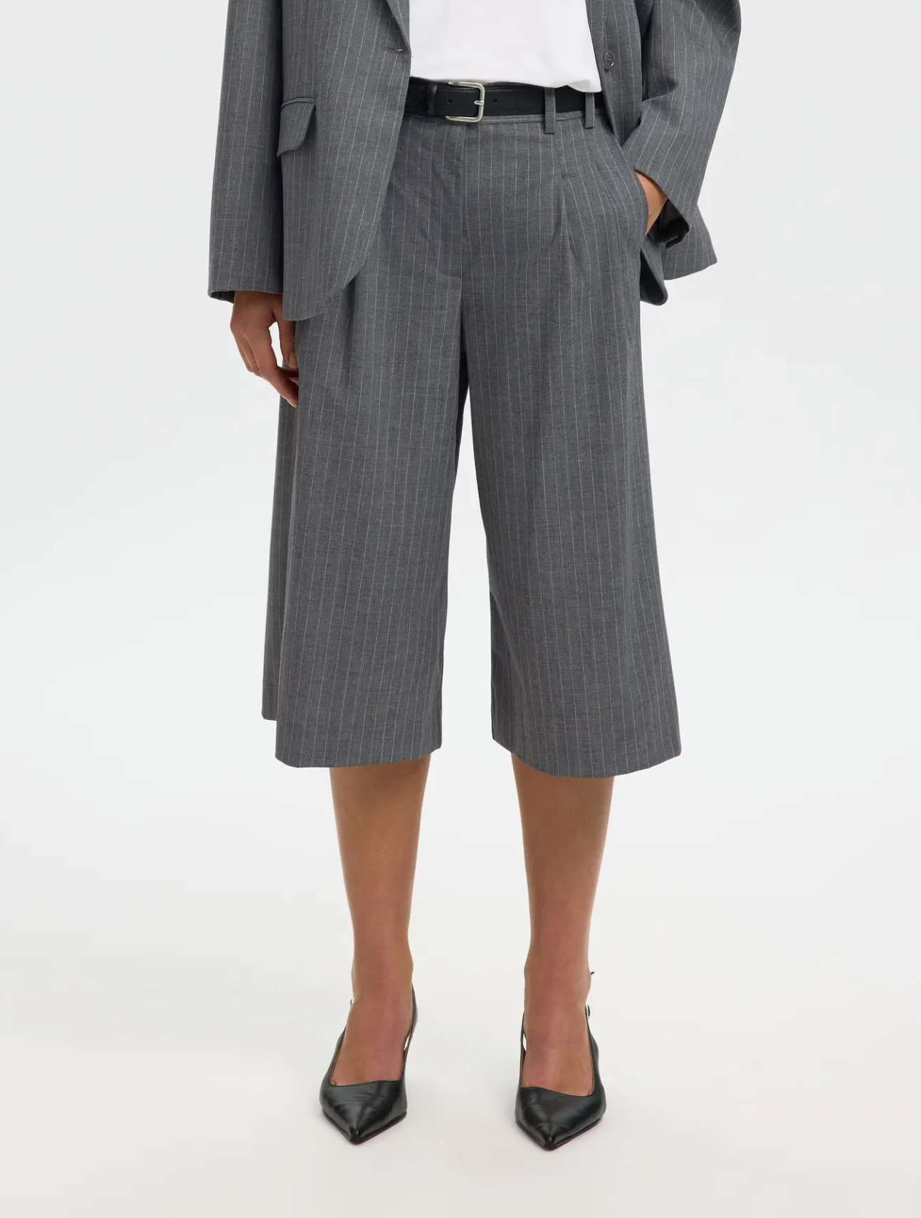 Tonia Pinstripe Long Short