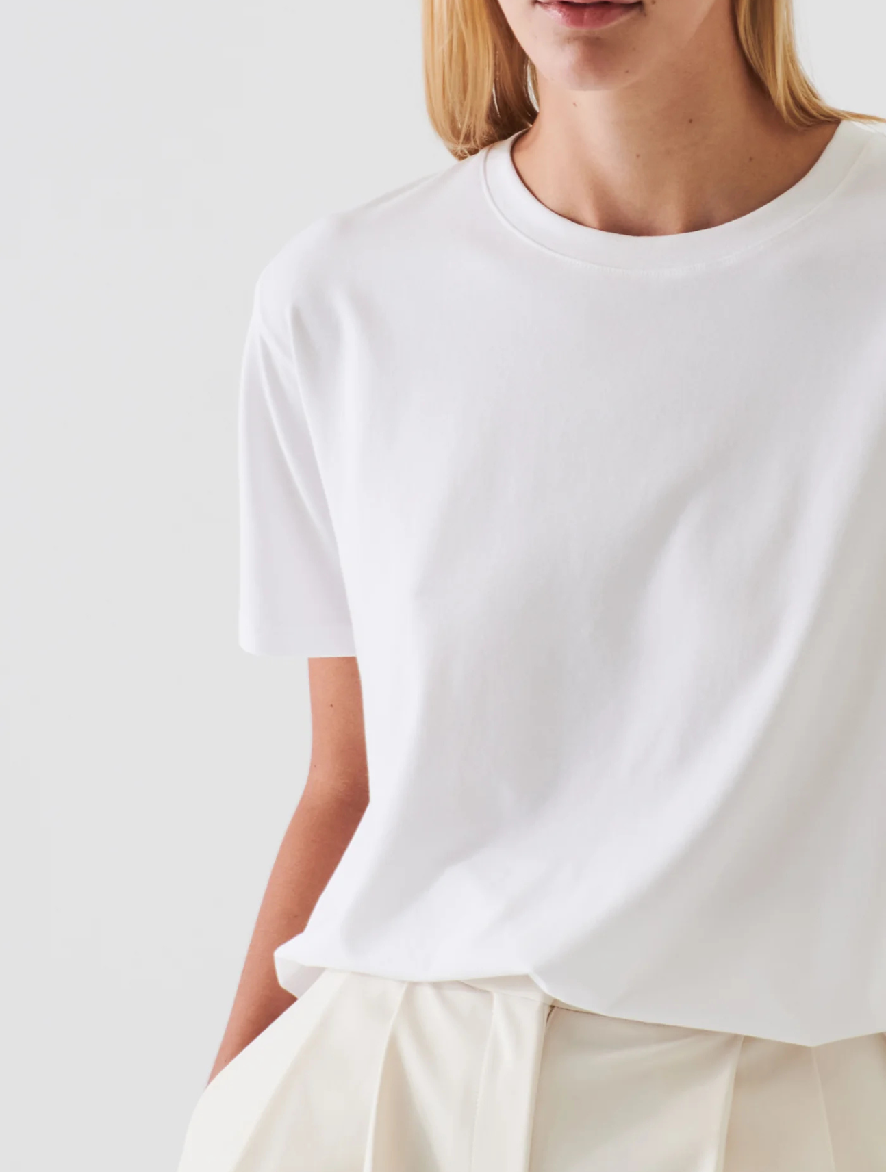 Iconic Pima Cotton Stretch Boyfriend T-Shirt
