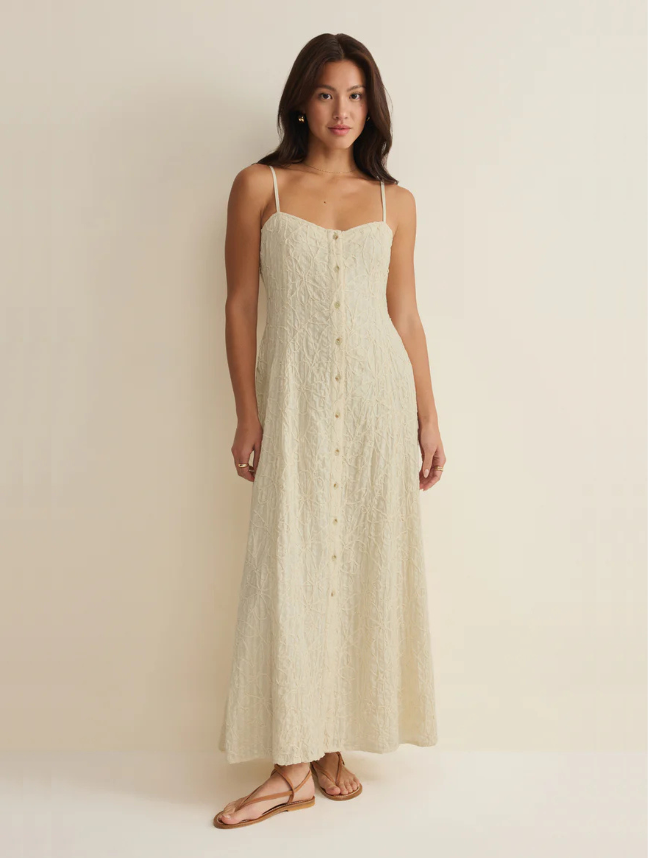 Angel Eyes Textured Midi Dress