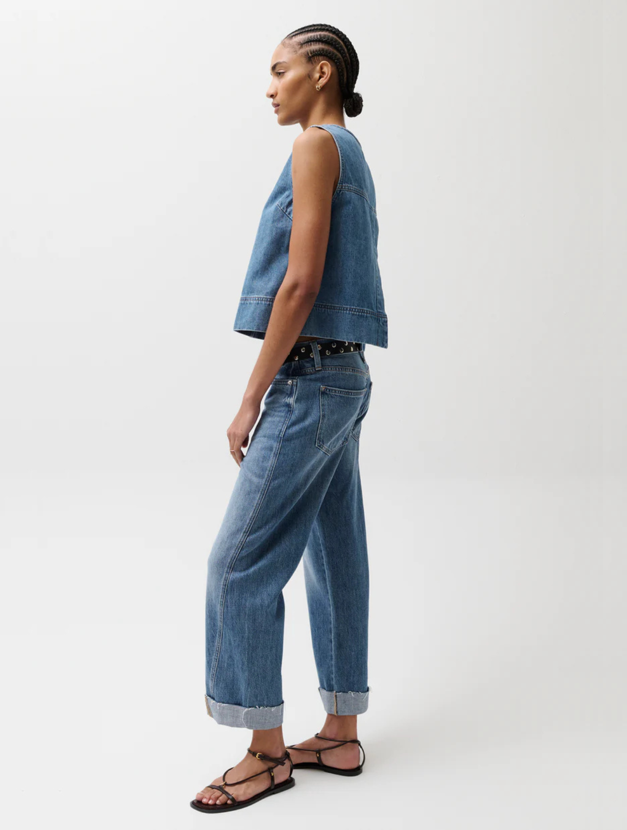 Kacey Mid Rise Cuffed Boyfriend