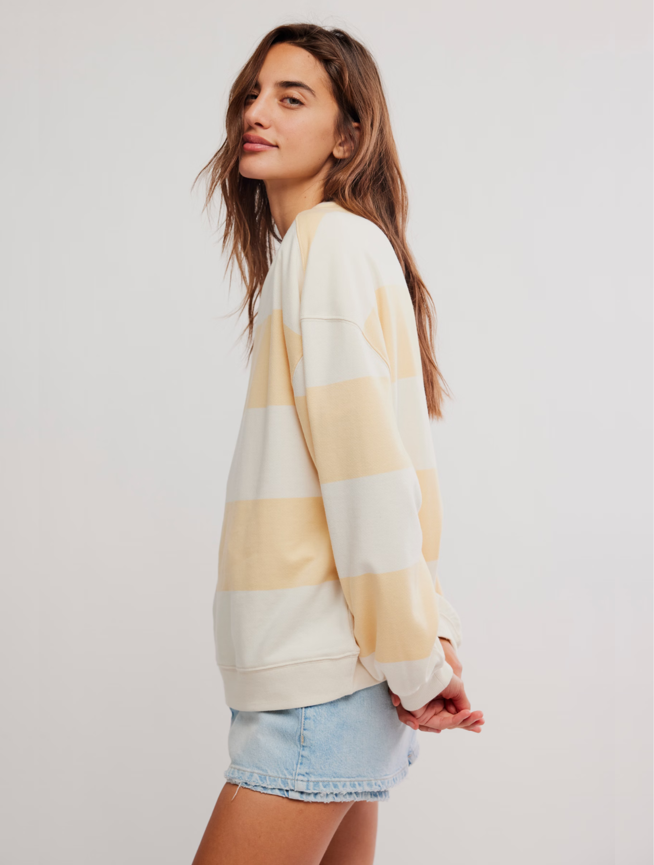 Classic Striped Oversized Crewneck