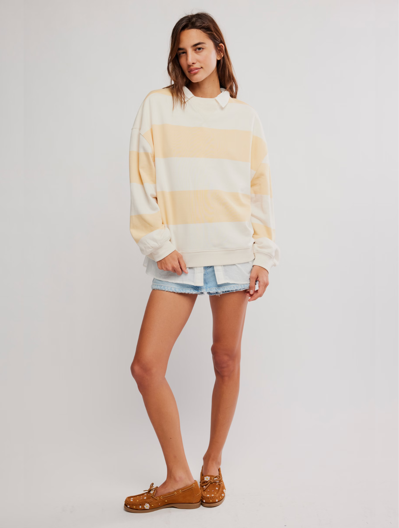 Classic Striped Oversized Crewneck