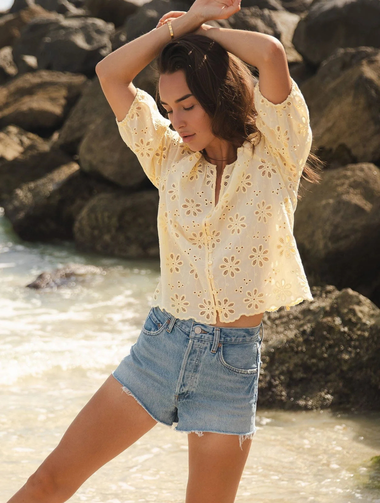 Nina Eyelet Top