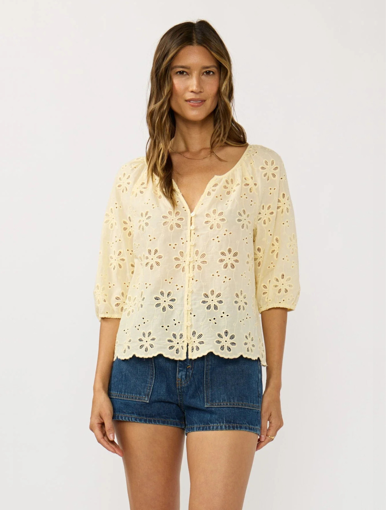 Nina Eyelet Top