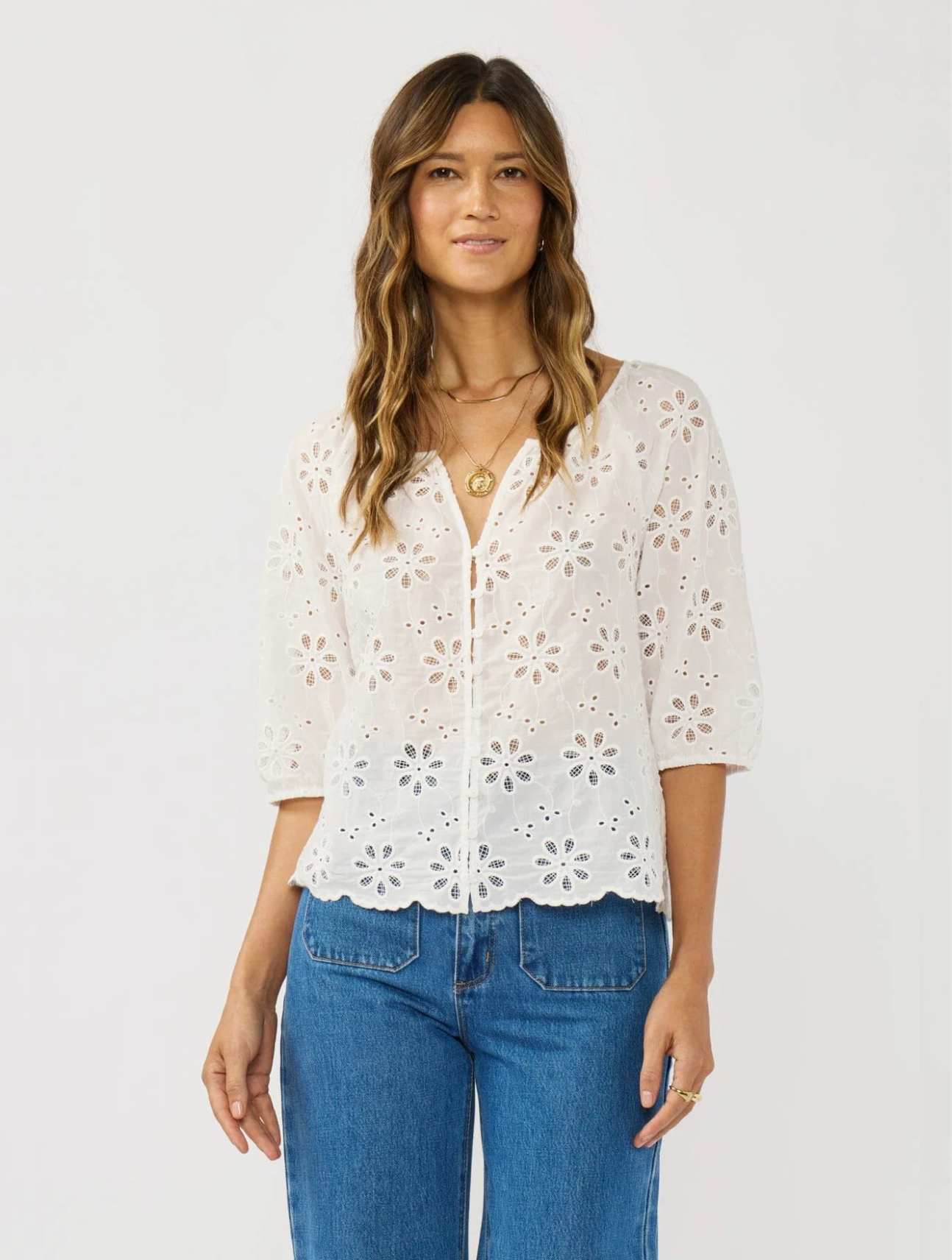 Nina Eyelet Top