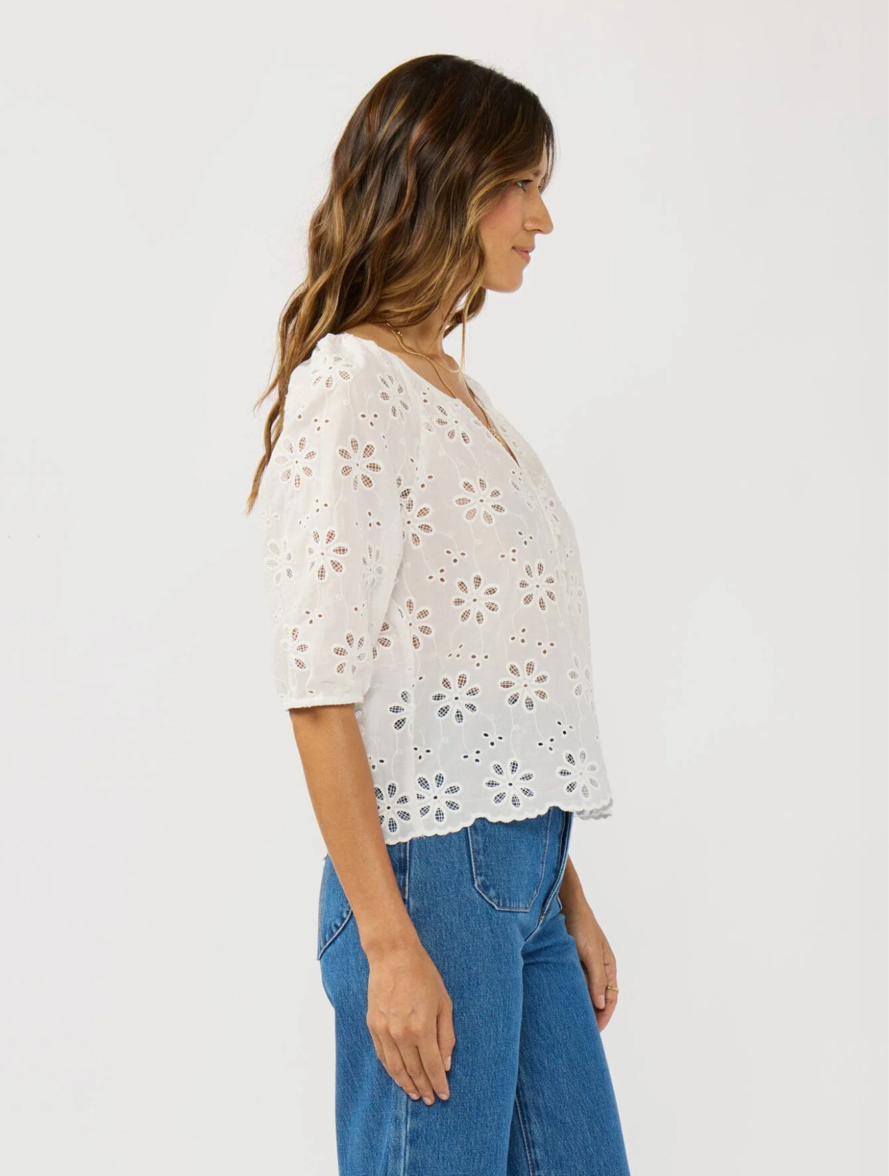 Nina Eyelet Top