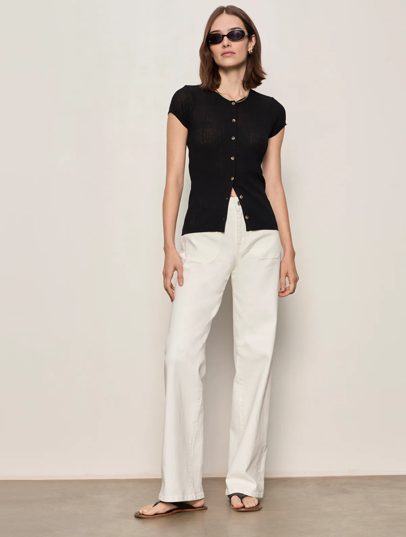 Soft Focus Ribbed Top