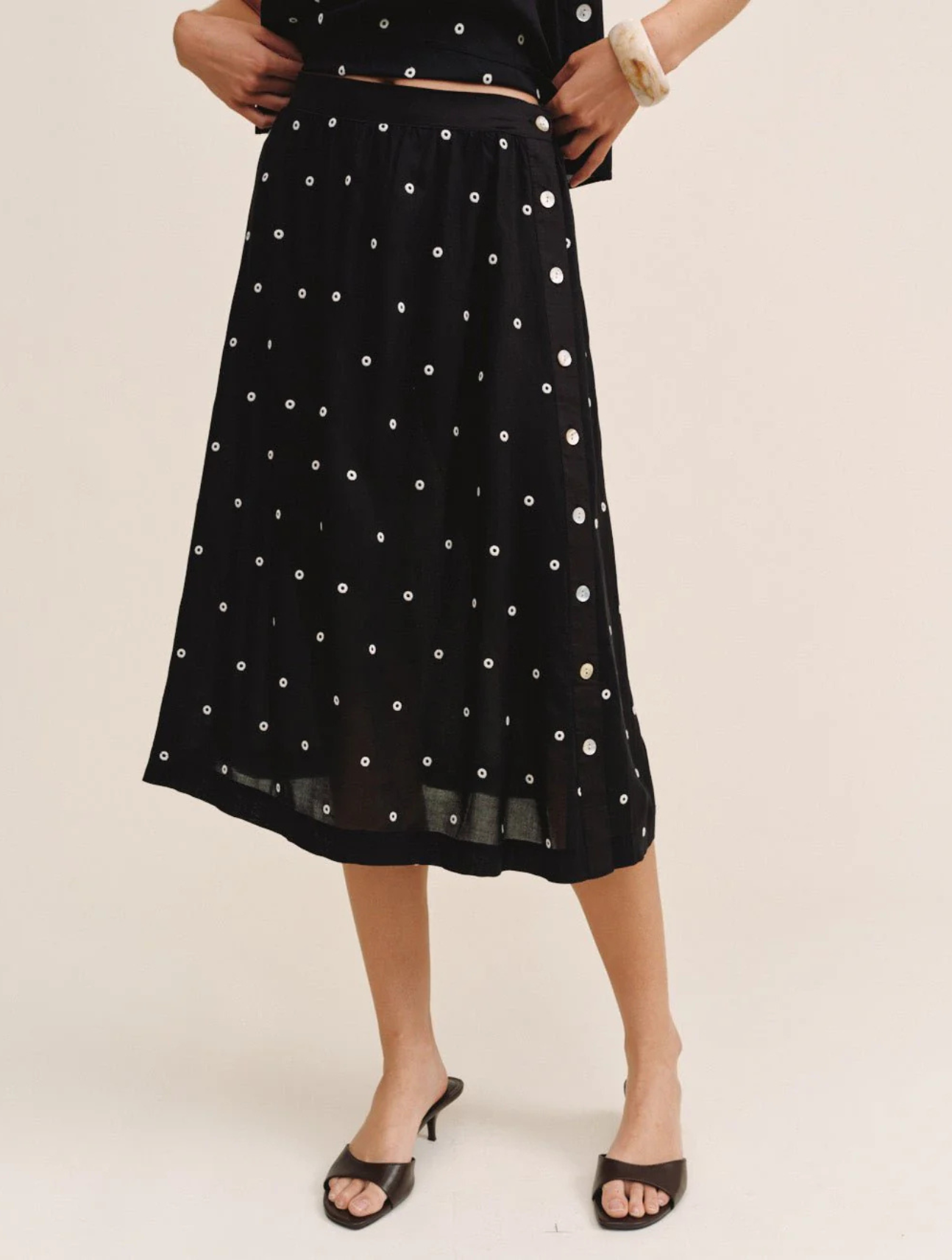 Side Button Skirt