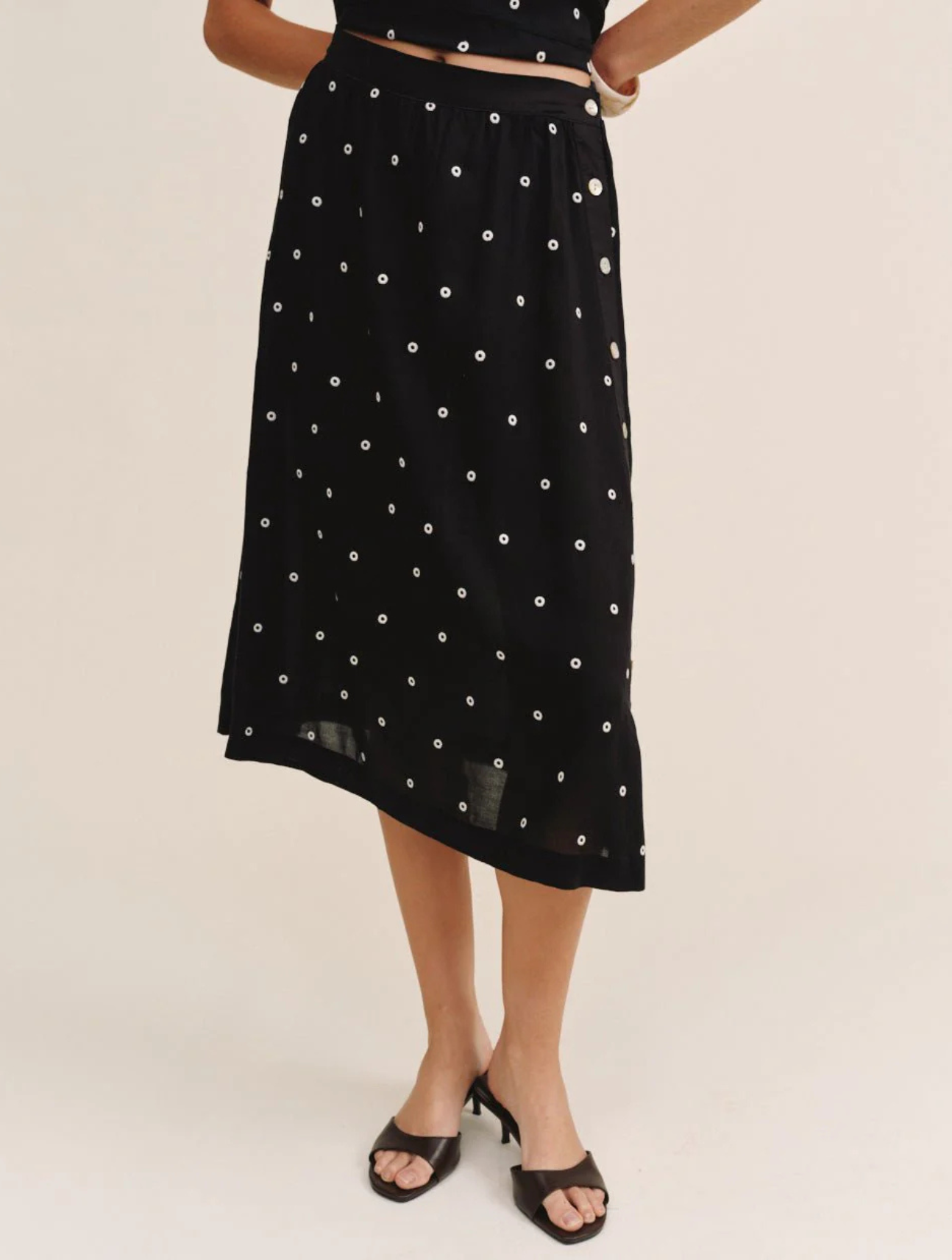 Side Button Skirt