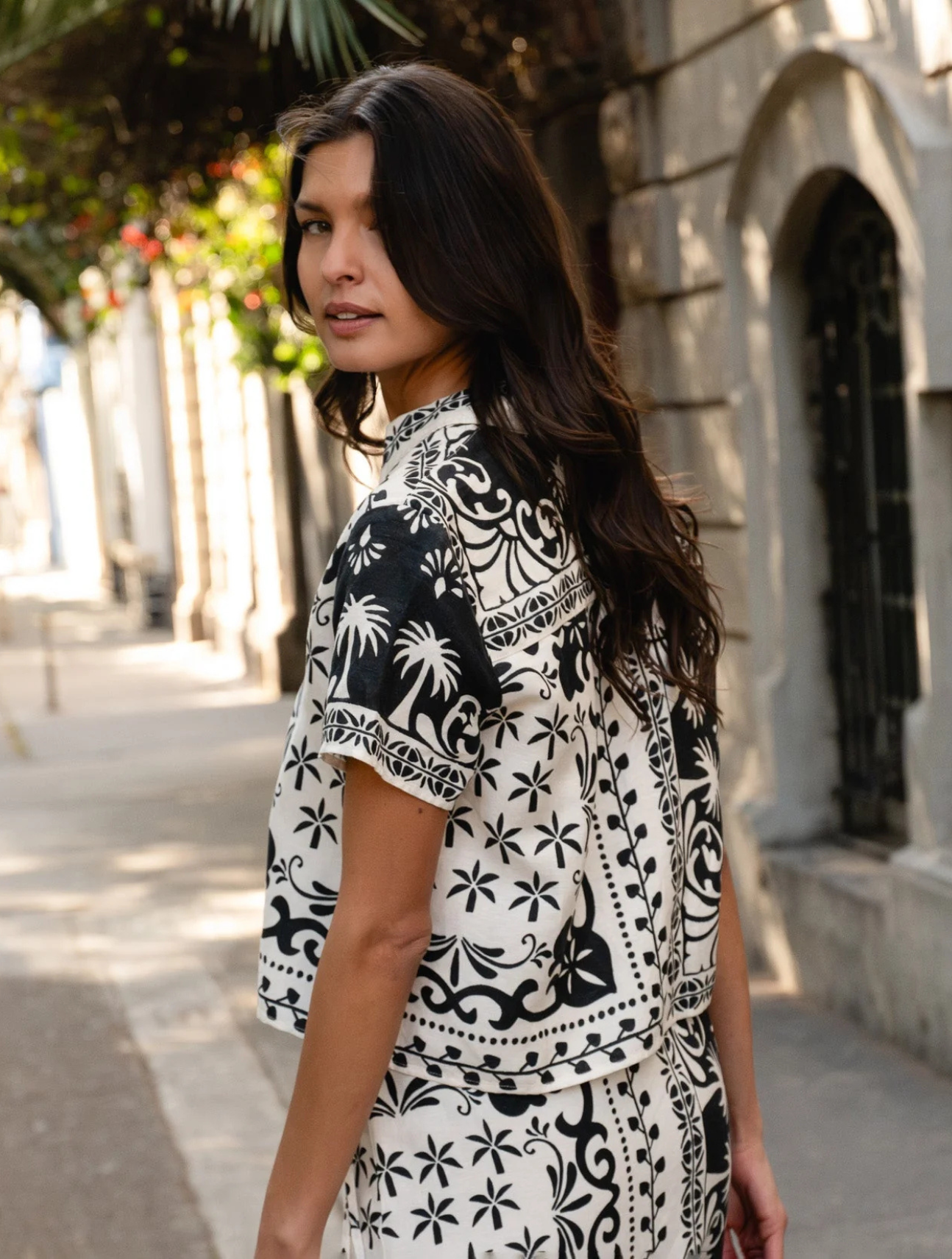 Bandana Short Sleeve Camp Shirt