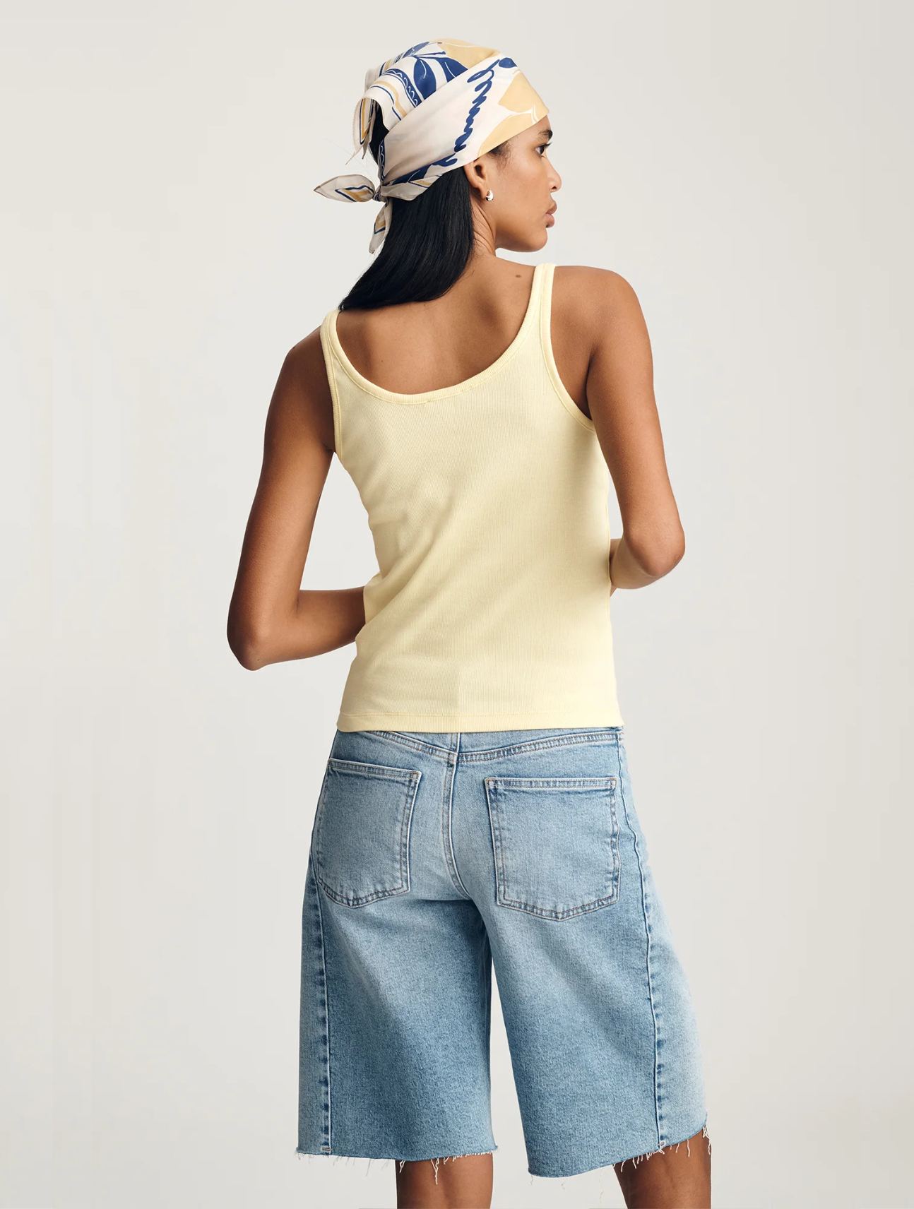 Ribbed Scoop Neck Tank Top