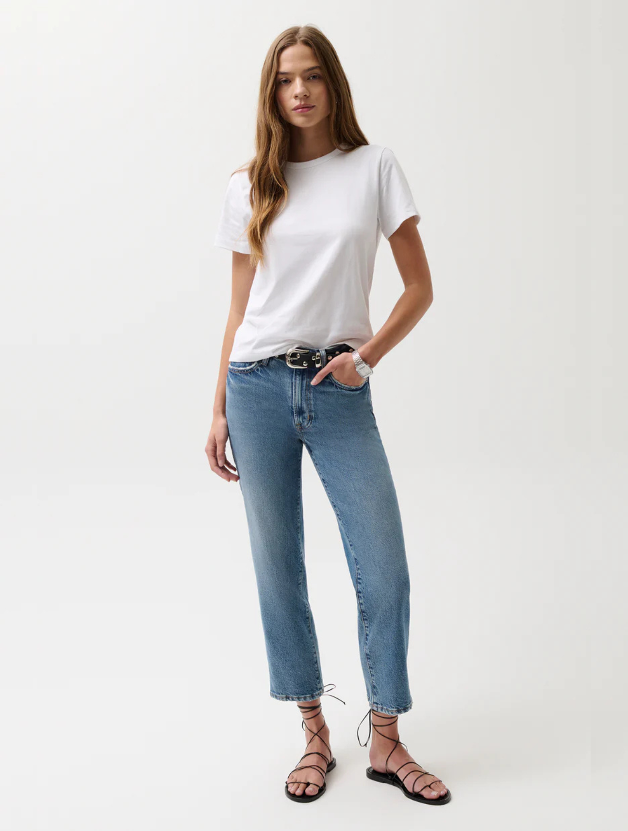 Aleks Mid Rise Cropped Straight
