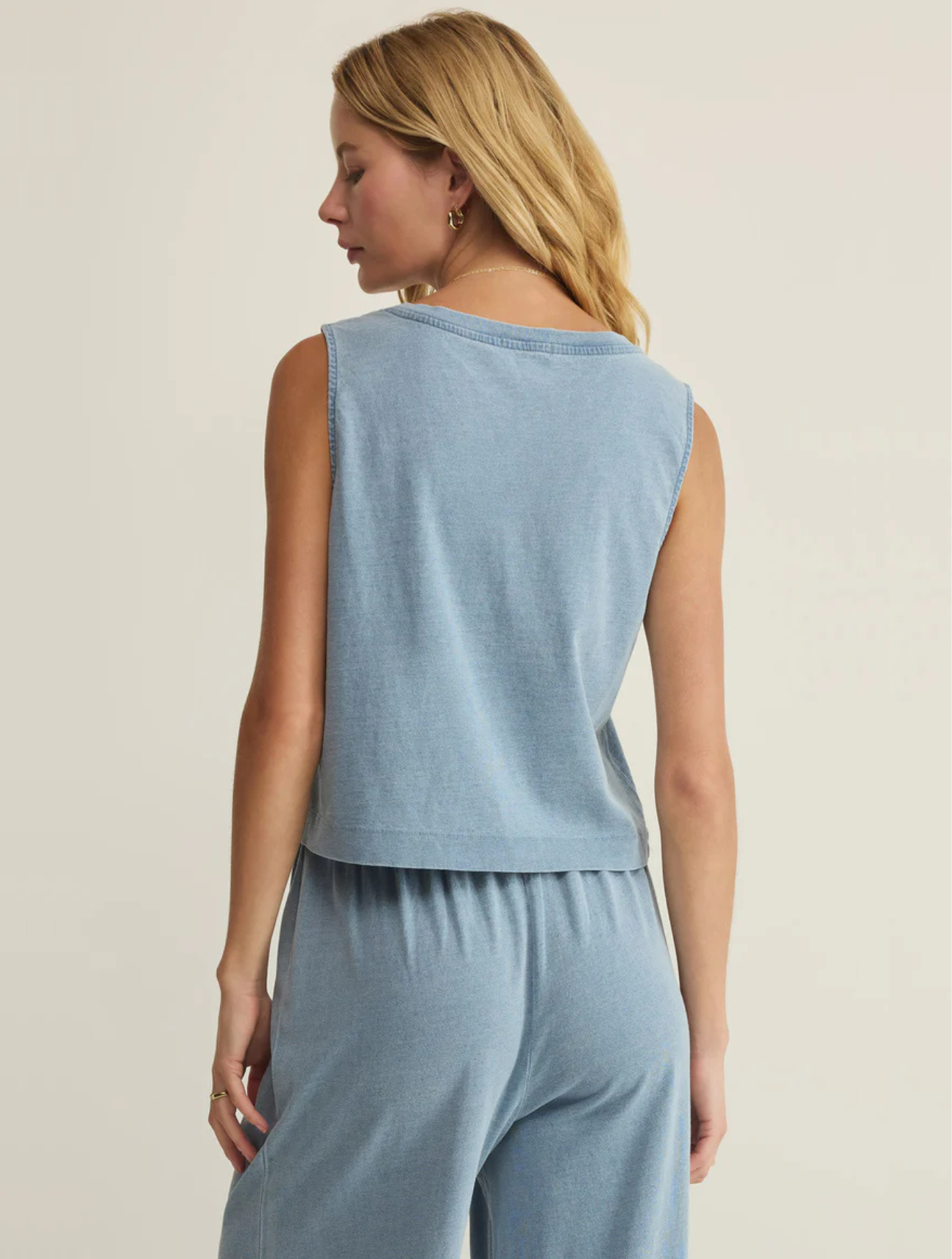 Sloane V-Neck Denim Tank
