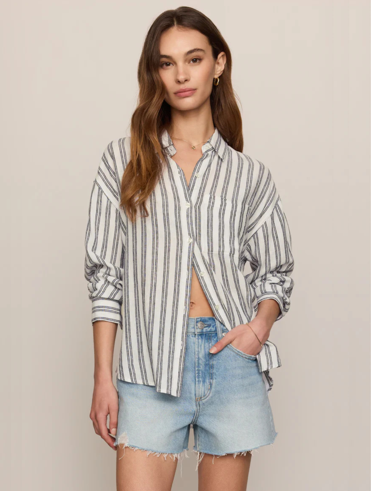 The Perfect Striped Button Up