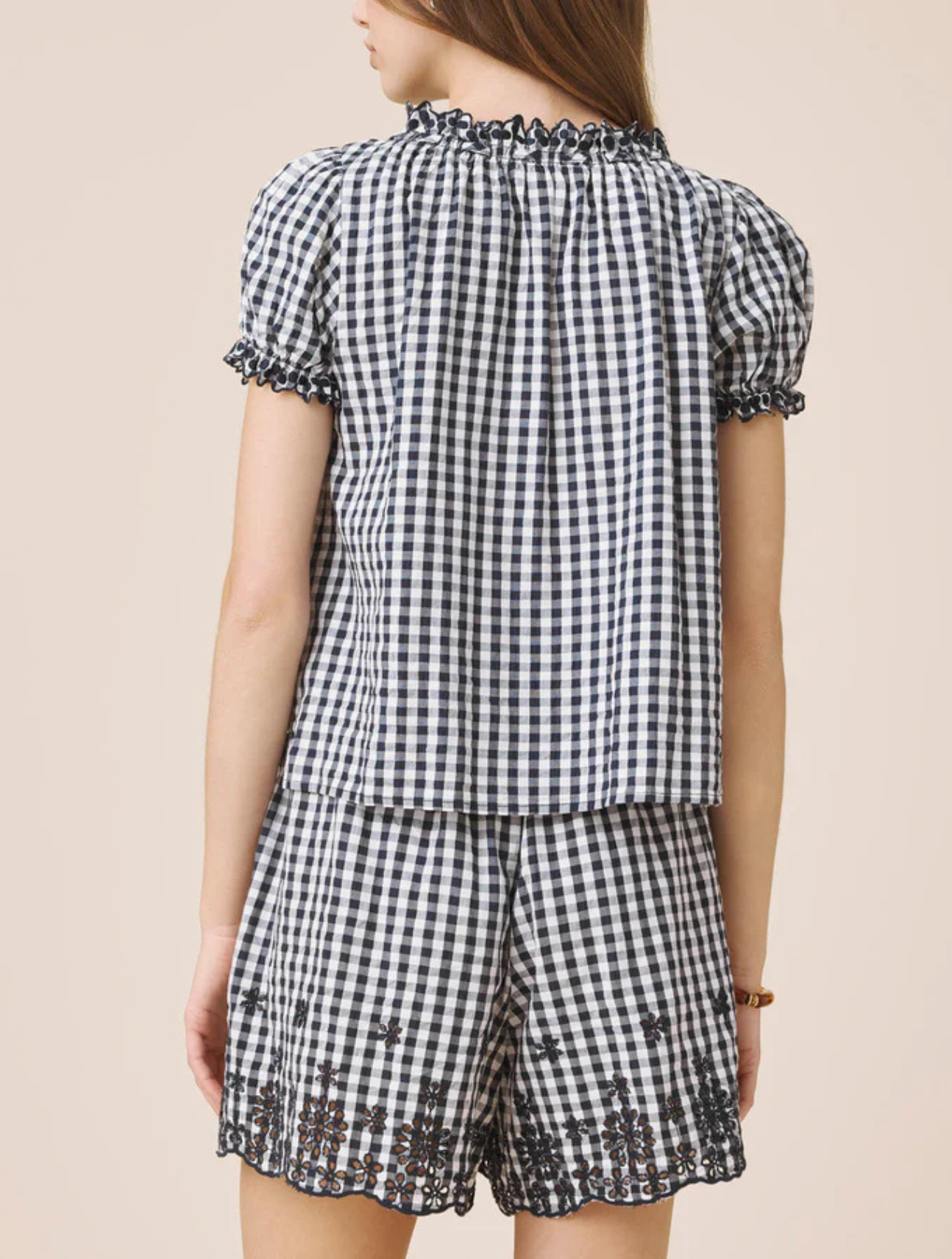 Gigi Gingham Puff Sleeve Top