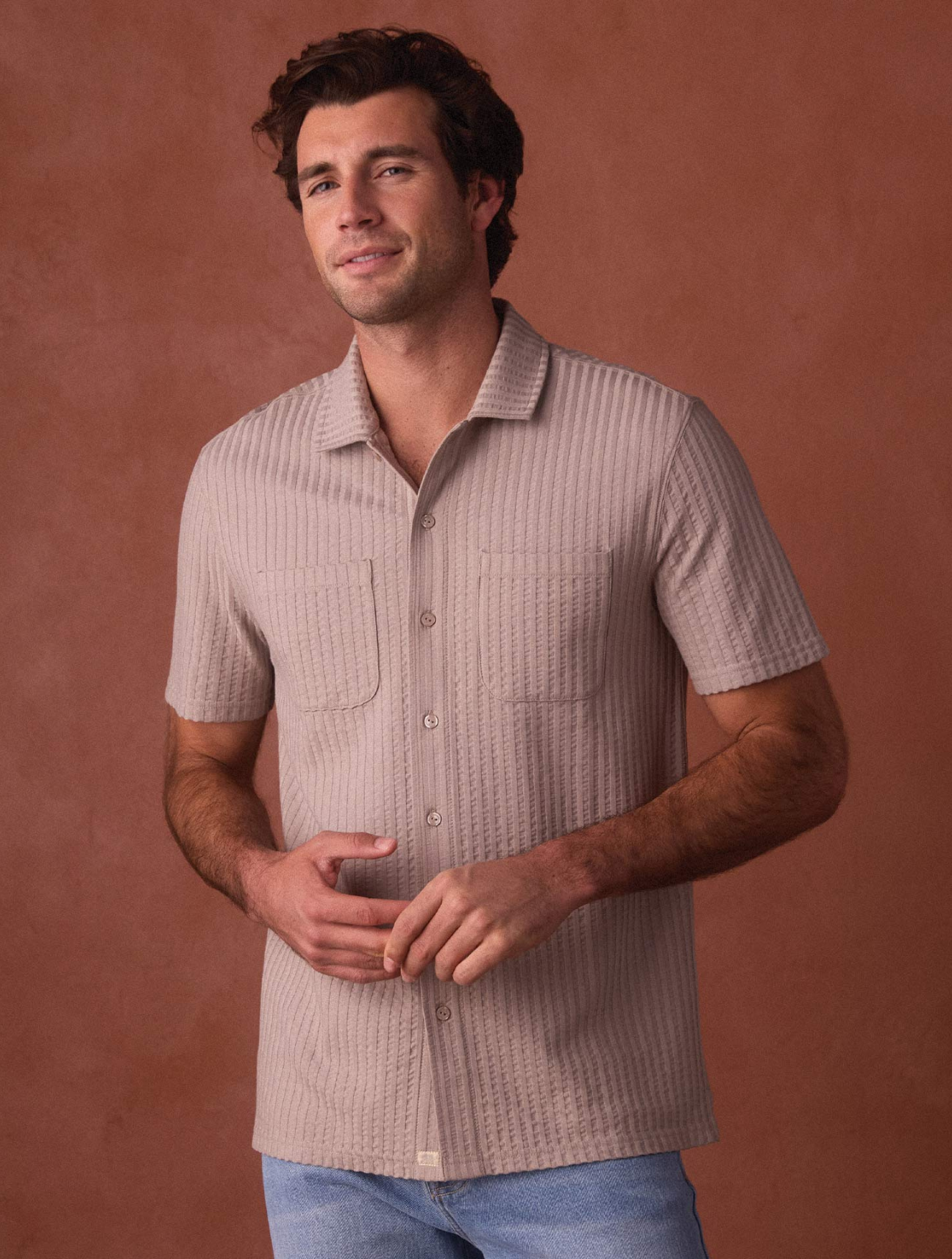 Knit Getaway Button Up Shirt