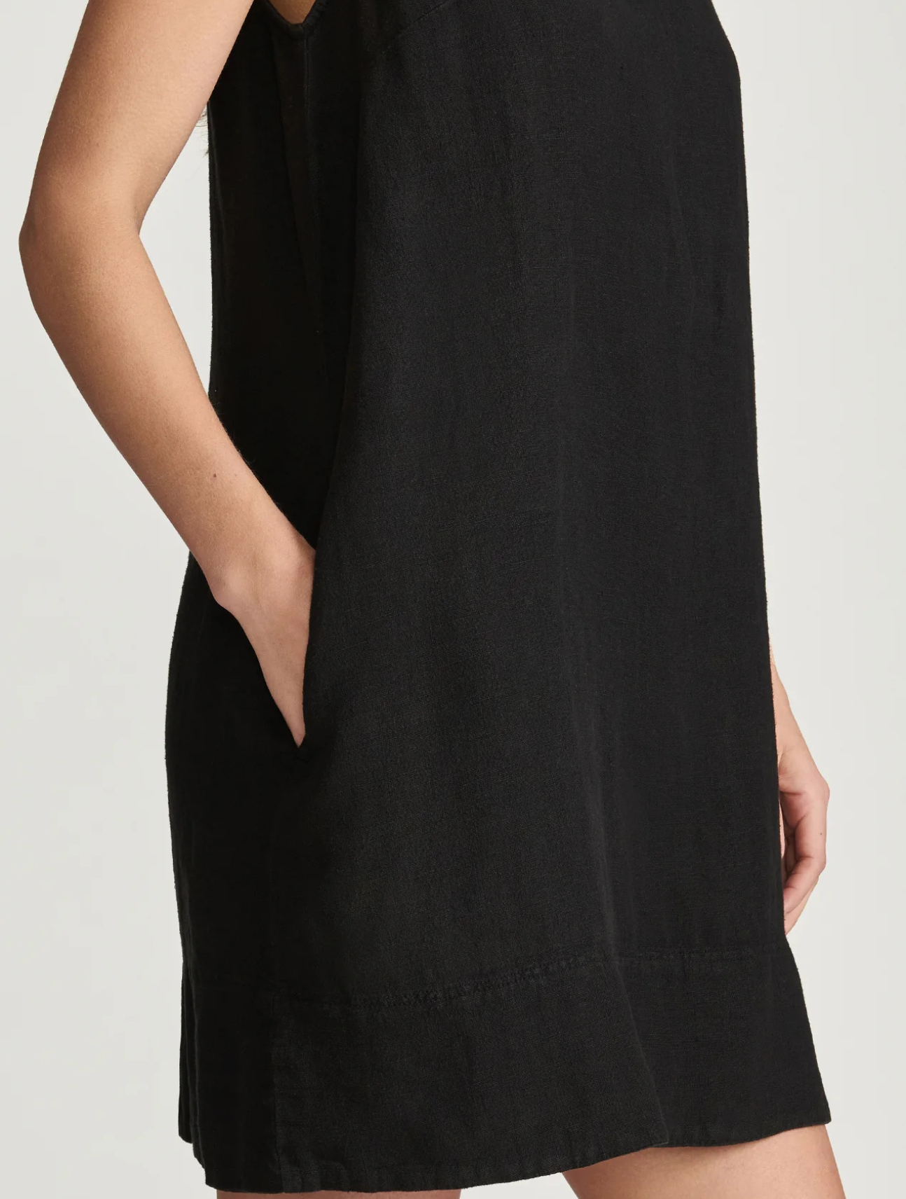 Linen Mini Shift Dress