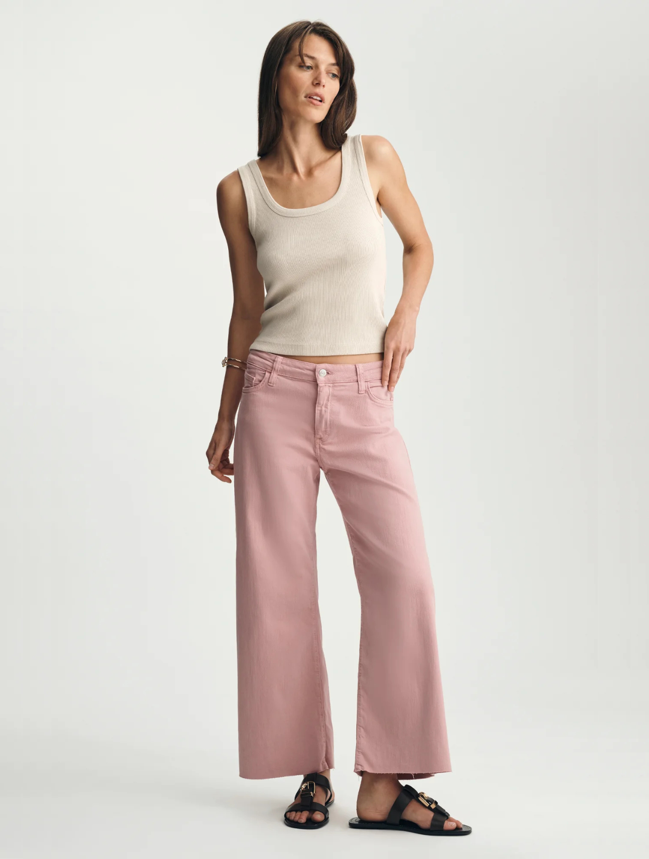 Ribbed Square Neck Tank Top