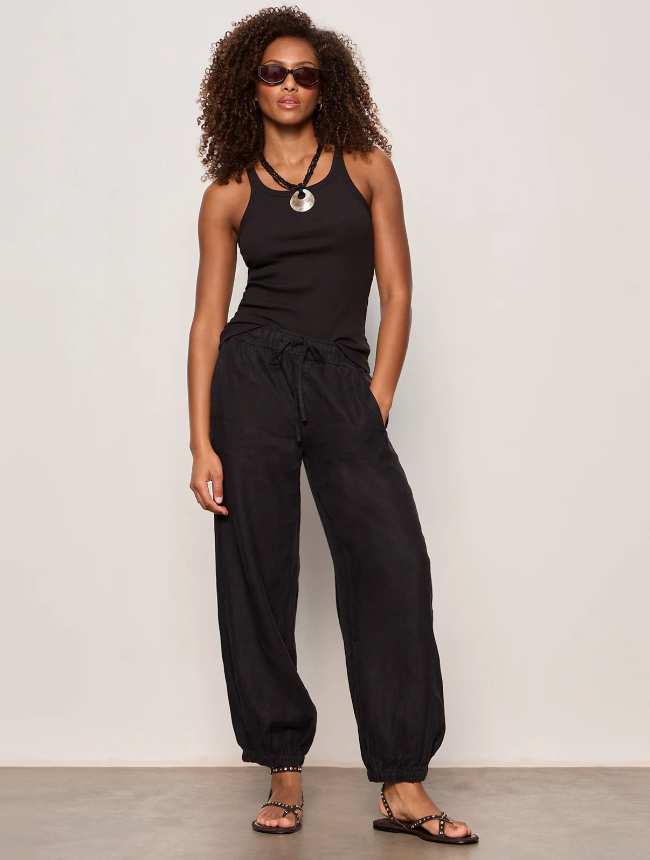Melody Micro Linen Balloon Pant