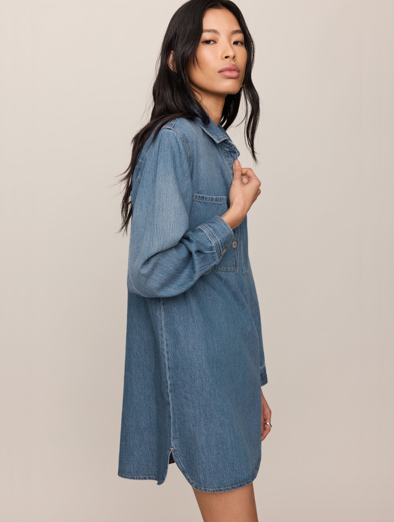 Lucie Denim Shirt Dress