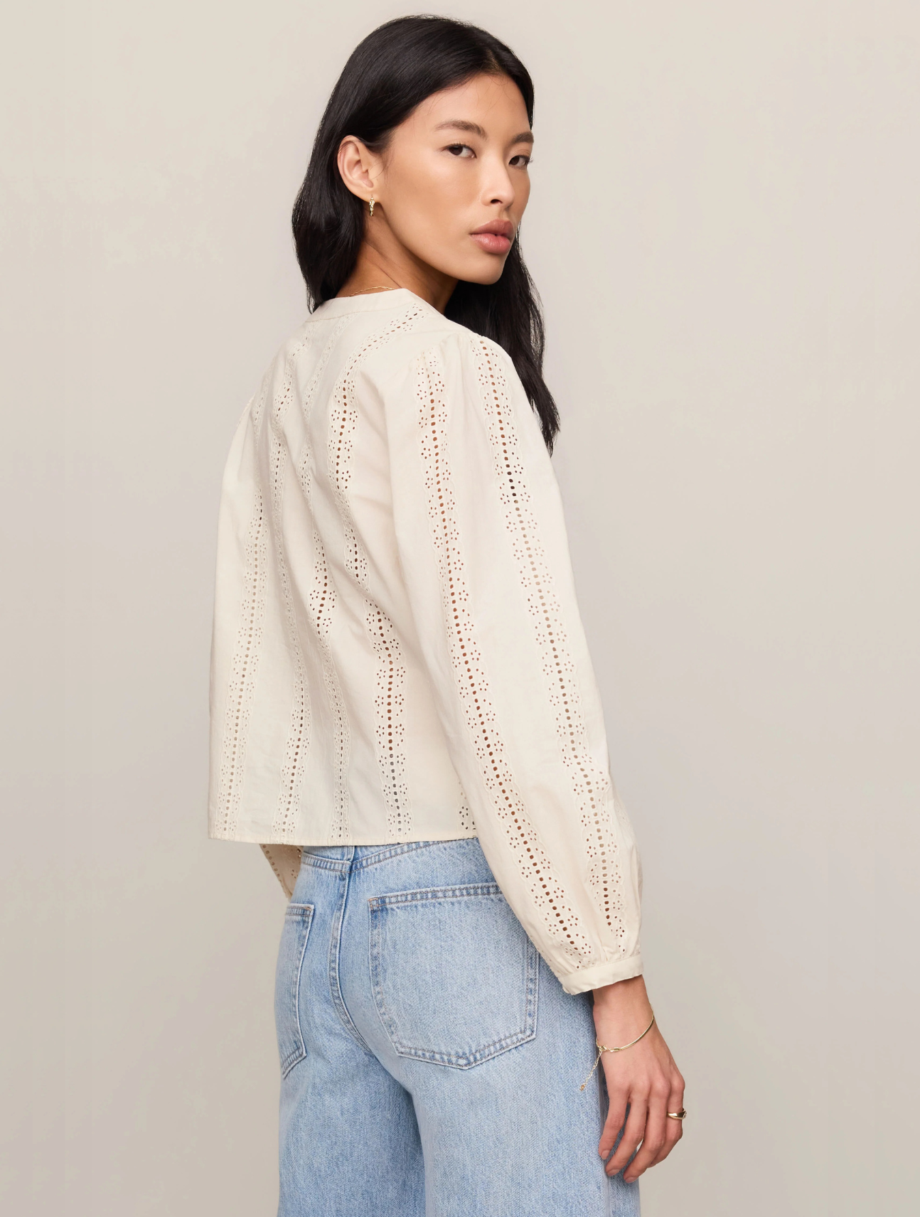 Louella Embroidered Button Up