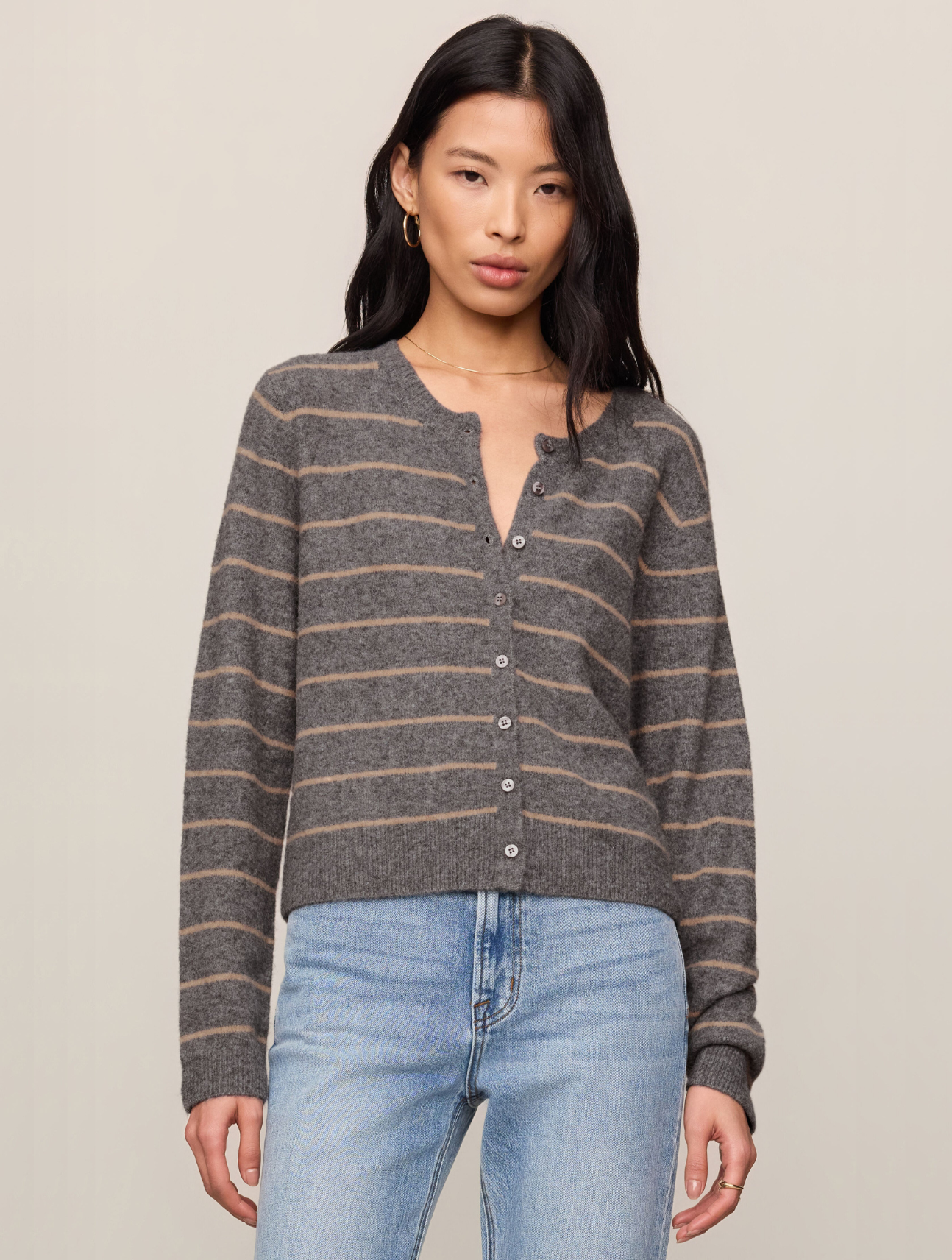 Medina Cozy Stripe Cardigan