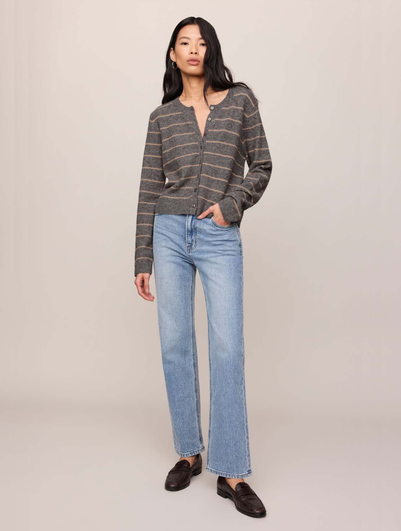 Medina Cozy Stripe Cardigan