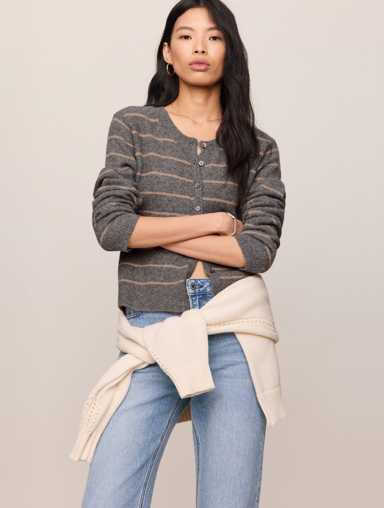 Medina Cozy Stripe Cardigan