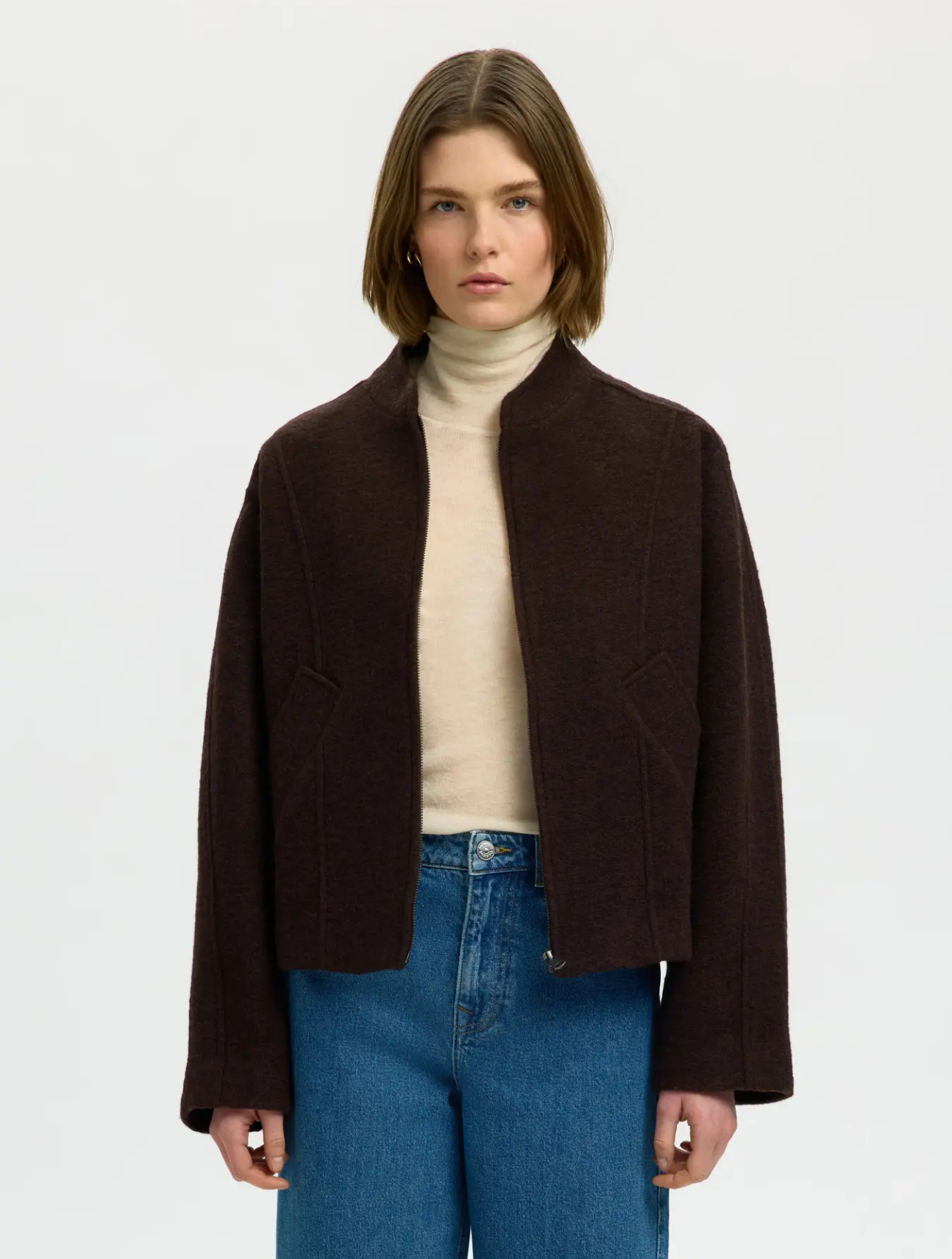 Jacqueline Wool Blend Jacket