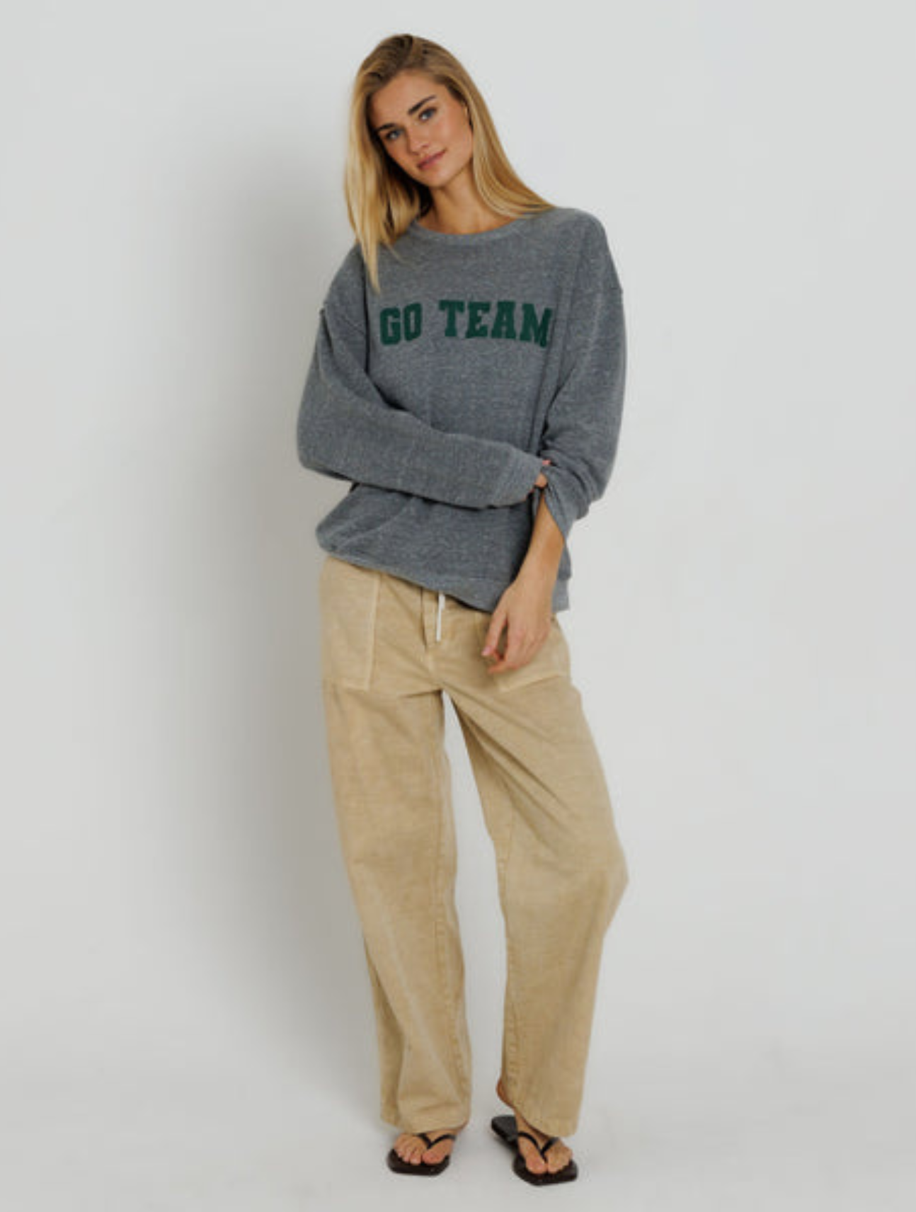 Green Go Team Oversized Crew